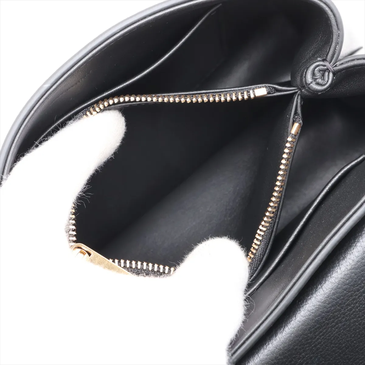 Triomphe Teen Nino Leather 2-Way Handbag, Black — view 10