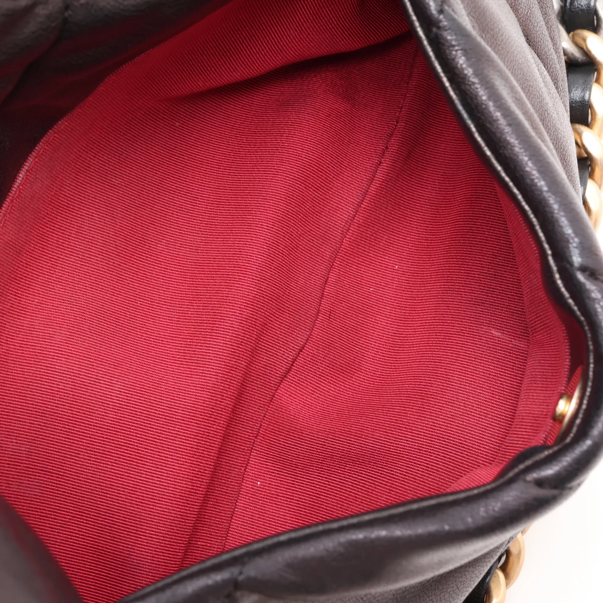 19 Lambskin Chain Shoulder Bag, Black with Gold Hardware, 29038494, Serial Number 29, AS1160 — view 10