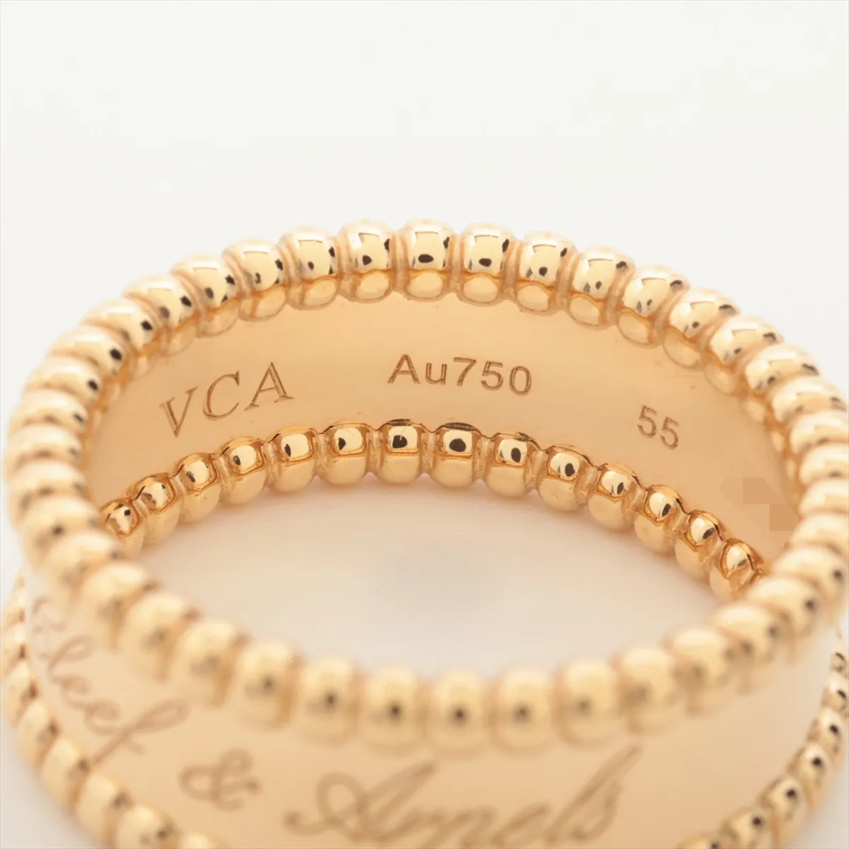 Perlee Signature Ring, 750 (Yellow Gold), 8.9g, Size 55, Initials, JP438031 VCARO3Y655 — view 4