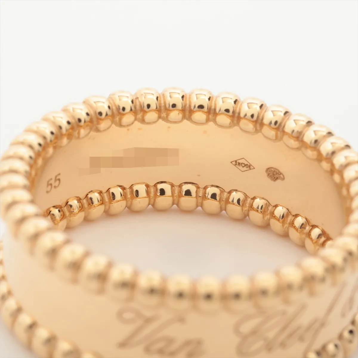 Perlee Signature Ring, 750 (Yellow Gold), 8.9g, Size 55, Initials, JP438031 VCARO3Y655 — view 5
