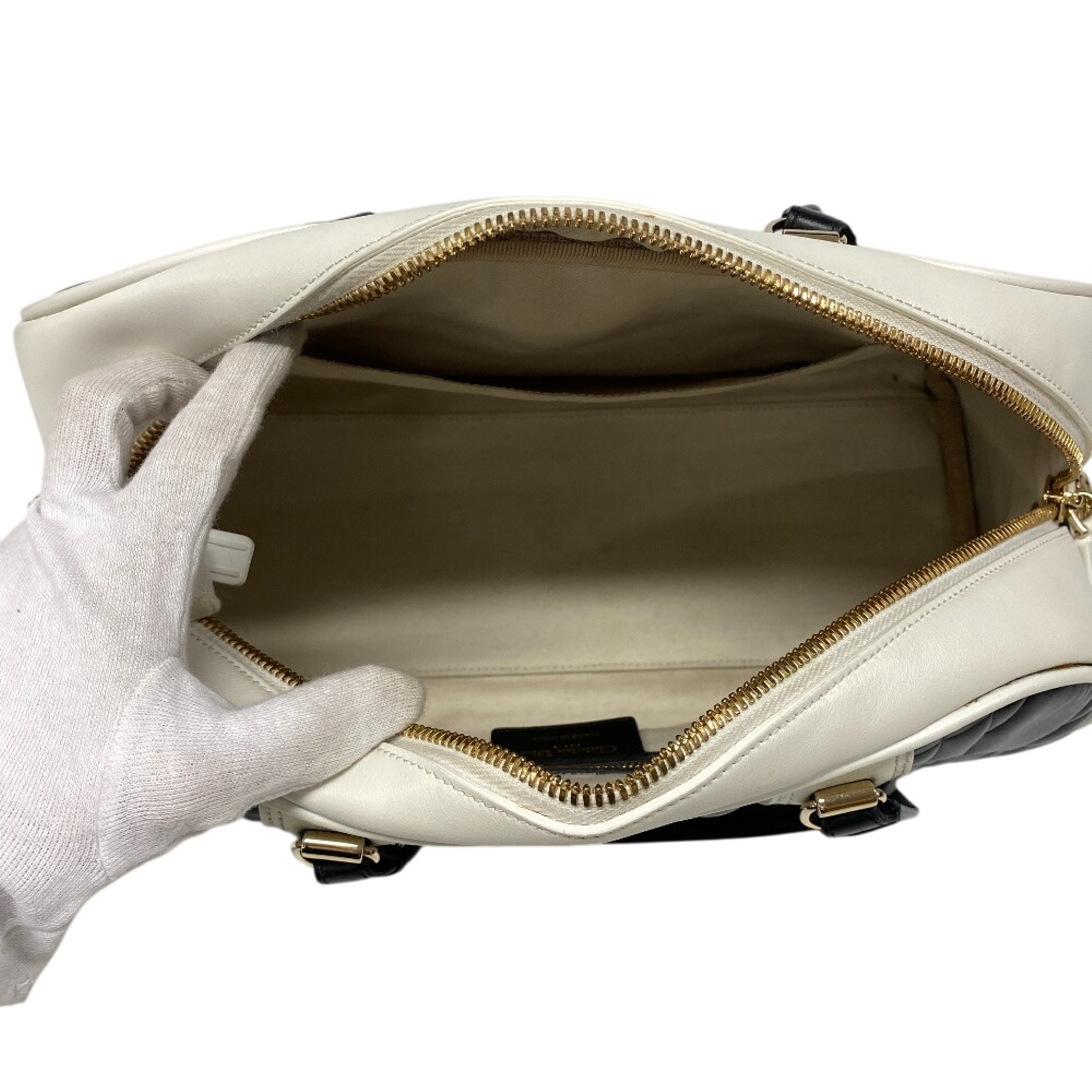 Bowling Bag Vibe Cannage Leather Black Handbag — view 9