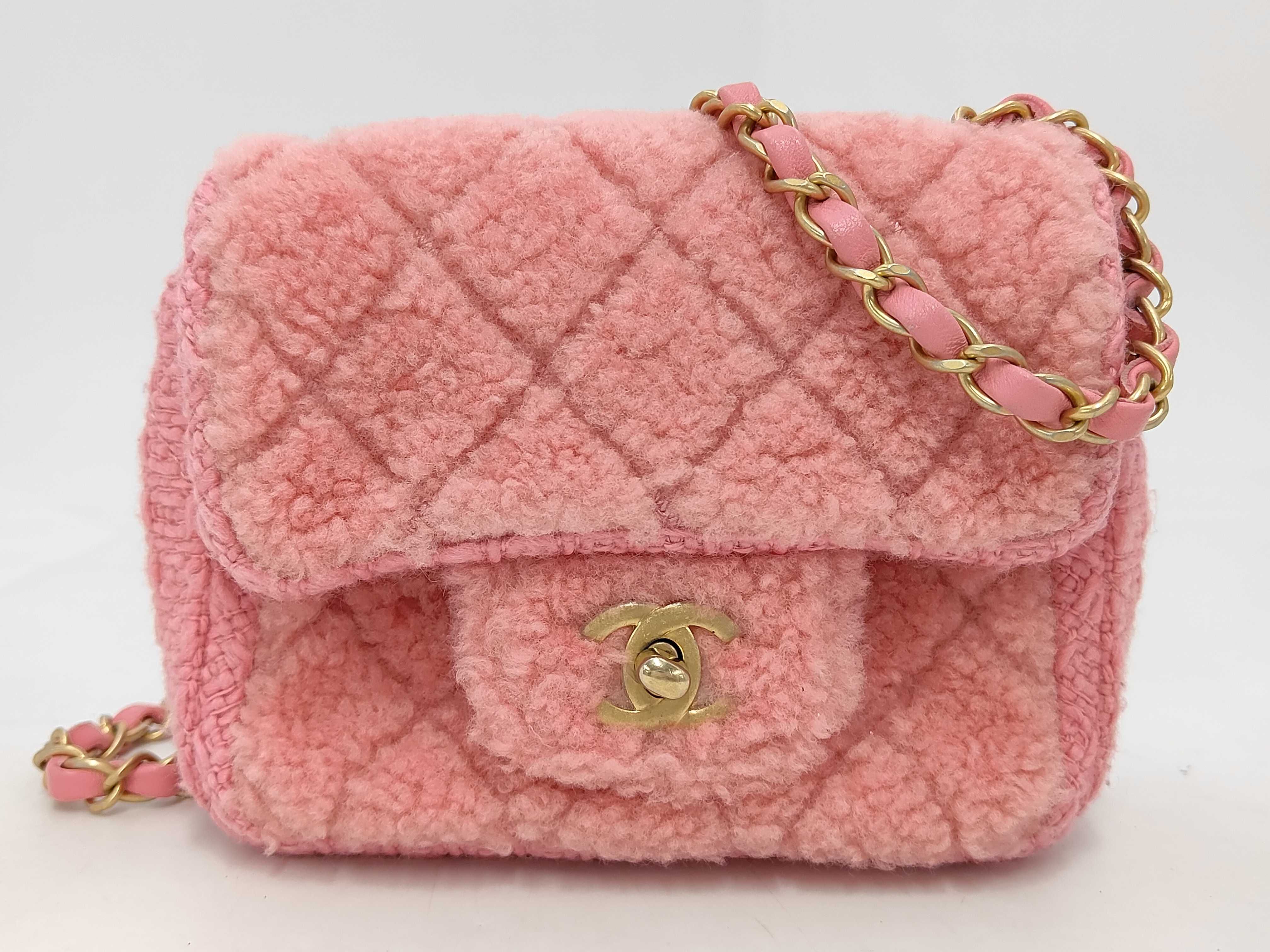 Mini Matelassé Shearling Shoulder Bag (Serial Number 30454443)
