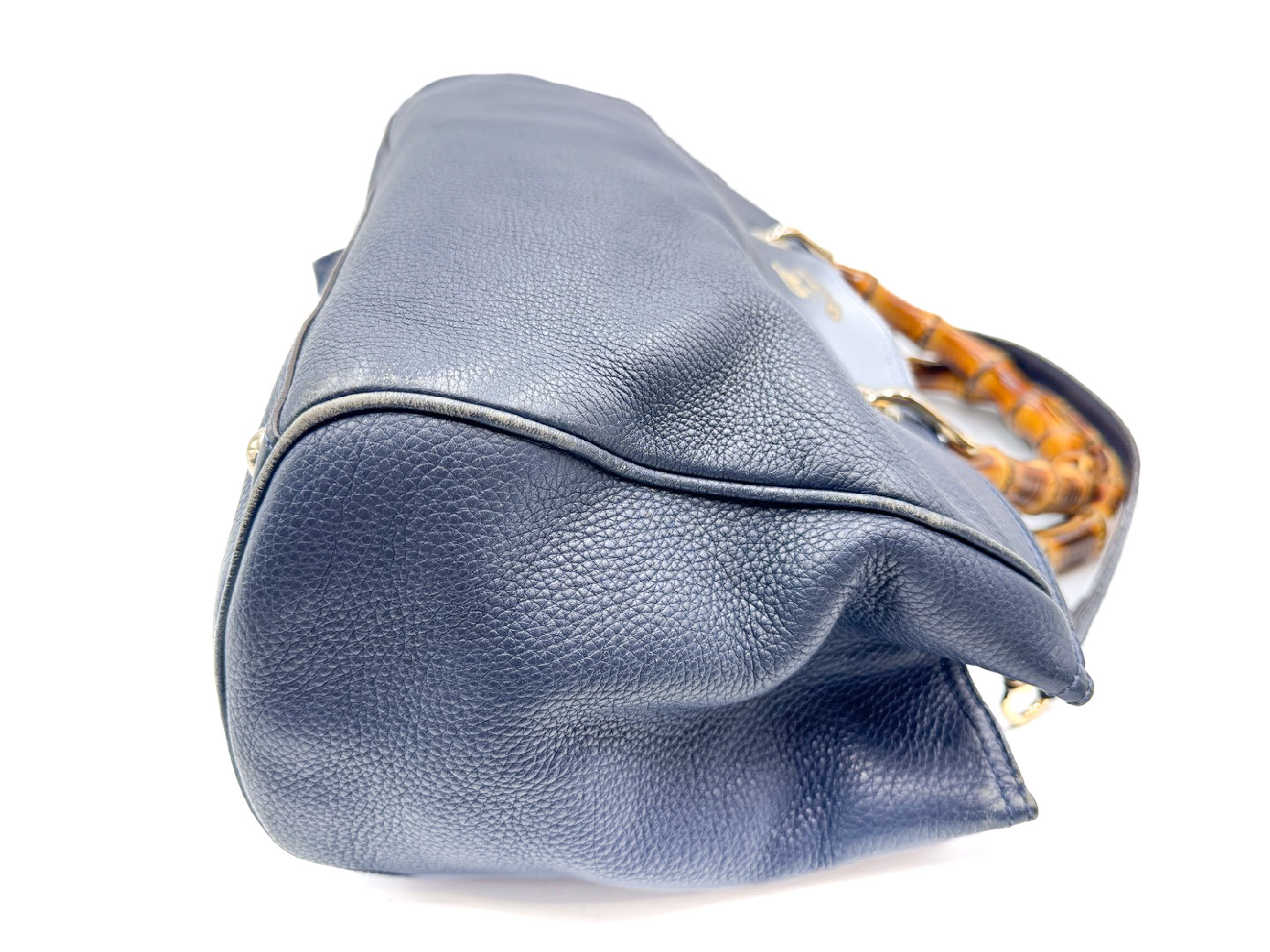 2-way handbag with strap, bamboo and leather, model 323660 — view 6