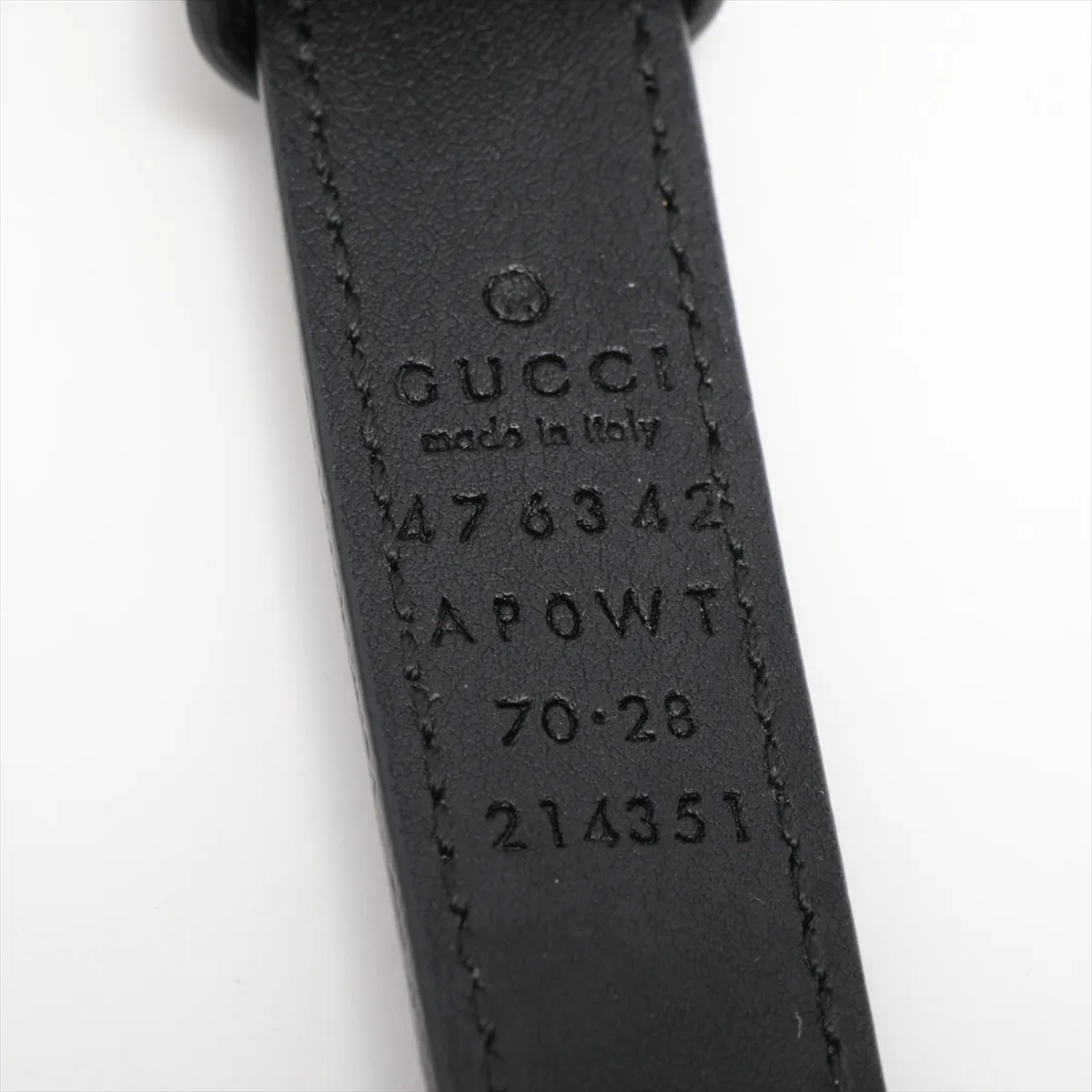 476342 GG Marmont Belt 70 Leather Black — view 5