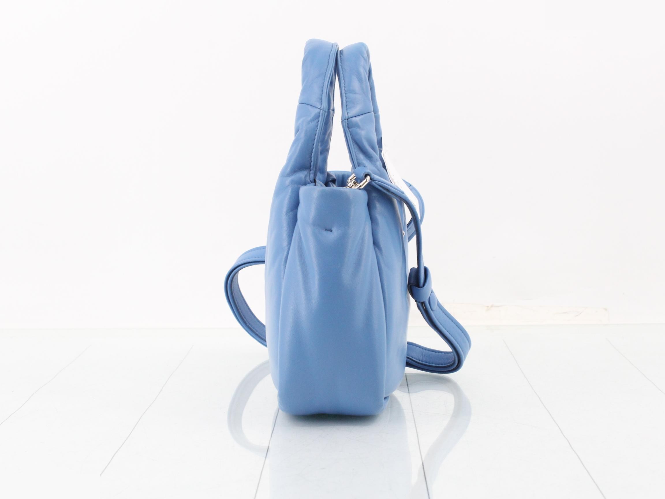Padded Leather Triangle Plate 2-Way Shoulder/Handbag — view 4