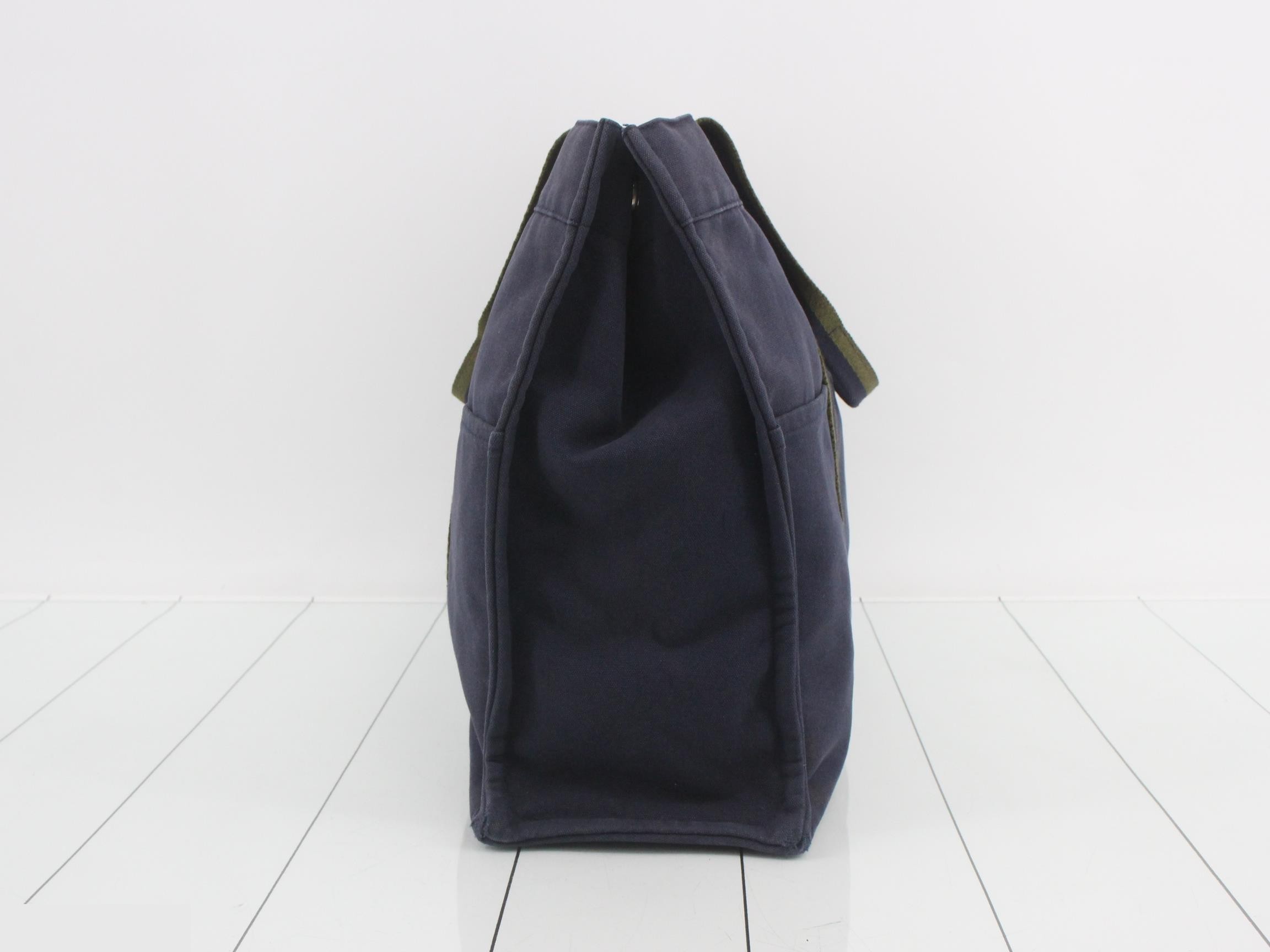 Fourre-Tout Tote Bag, Canvas, Navy, Large Size — view 3