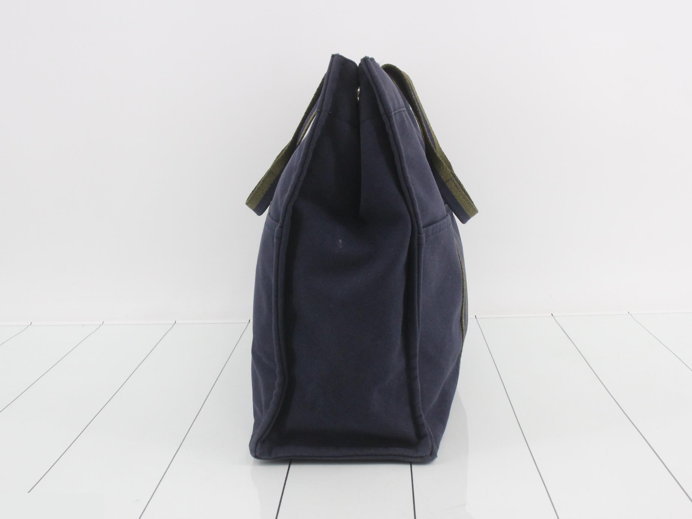 Fourre-Tout Tote Bag, Canvas, Navy, Large Size — view 4