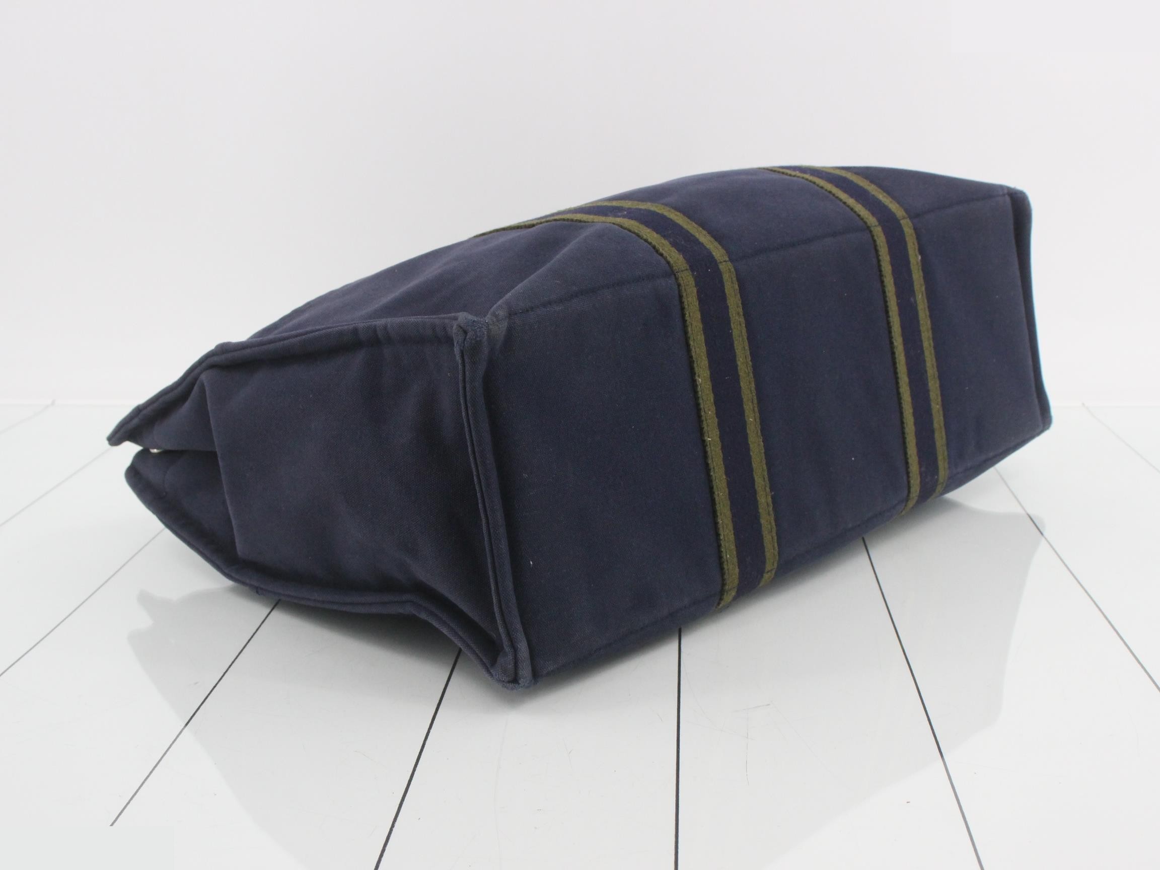 Fourre-Tout Tote Bag, Canvas, Navy, Large Size — view 5