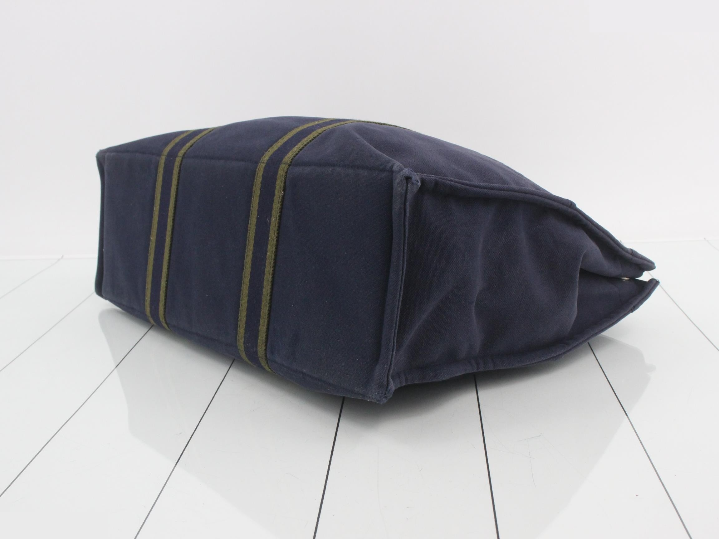 Fourre-Tout Tote Bag, Canvas, Navy, Large Size — view 6