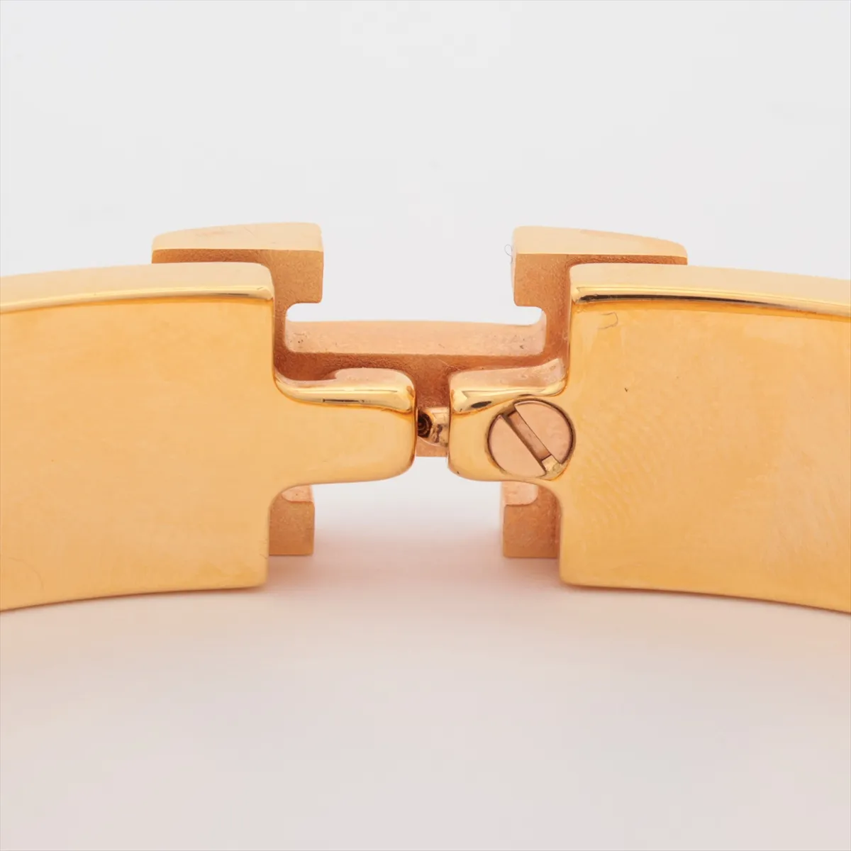 Click H Fan SP0233 Bangle GP Gold x Beige. Shows signs of wear, — view 4