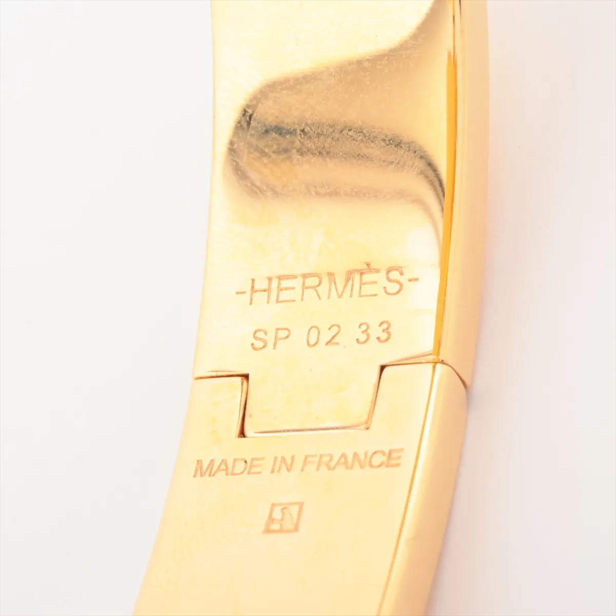 Click H Fan SP0233 Bangle GP Gold x Beige. Shows signs of wear, — view 6