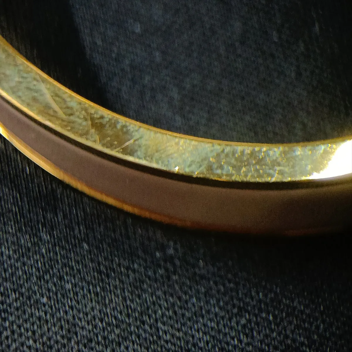 Click H Fan SP0233 Bangle GP Gold x Beige. Shows signs of wear, — view 7