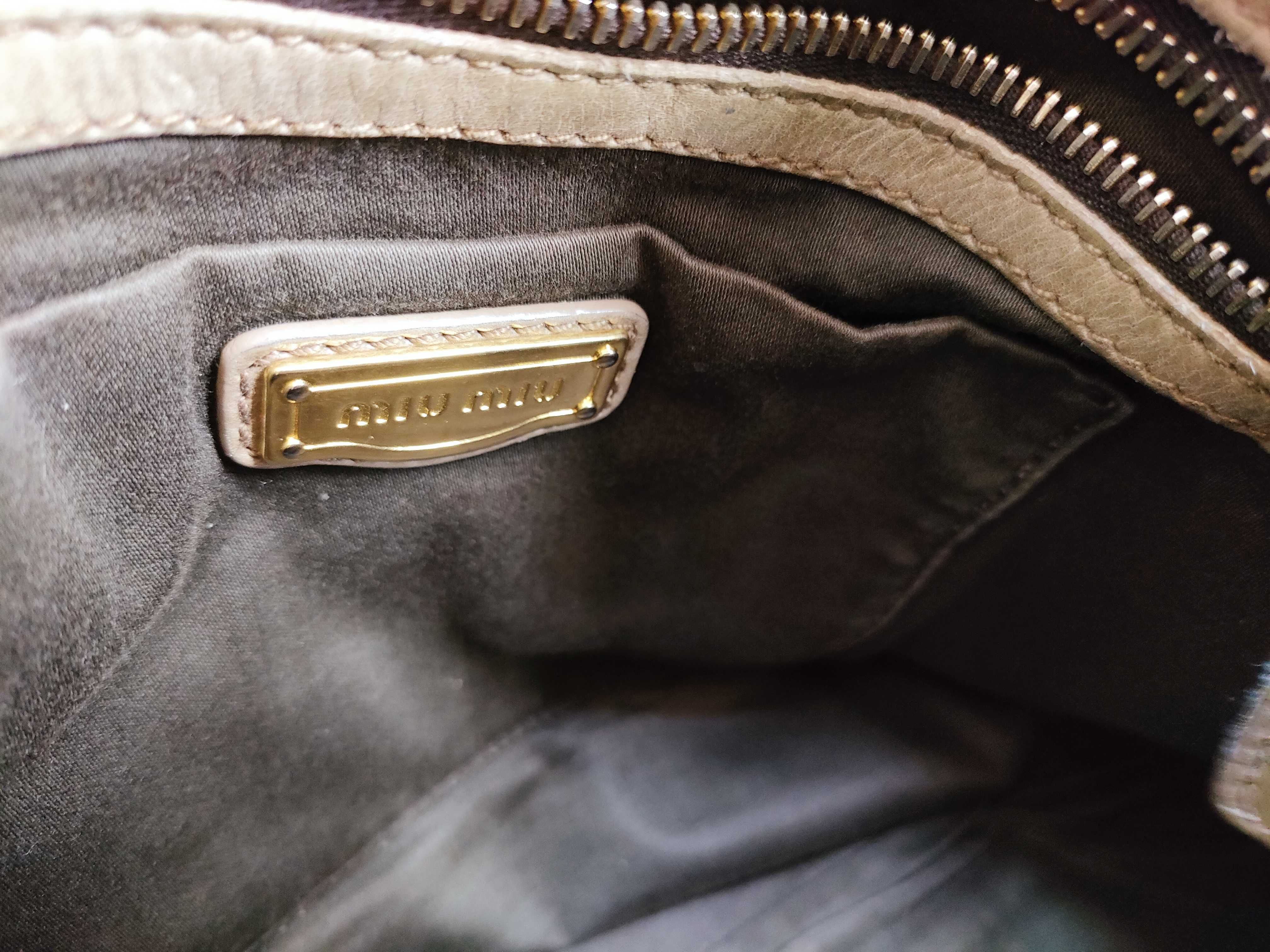 tote bag, leather, beige tote bag — view 11