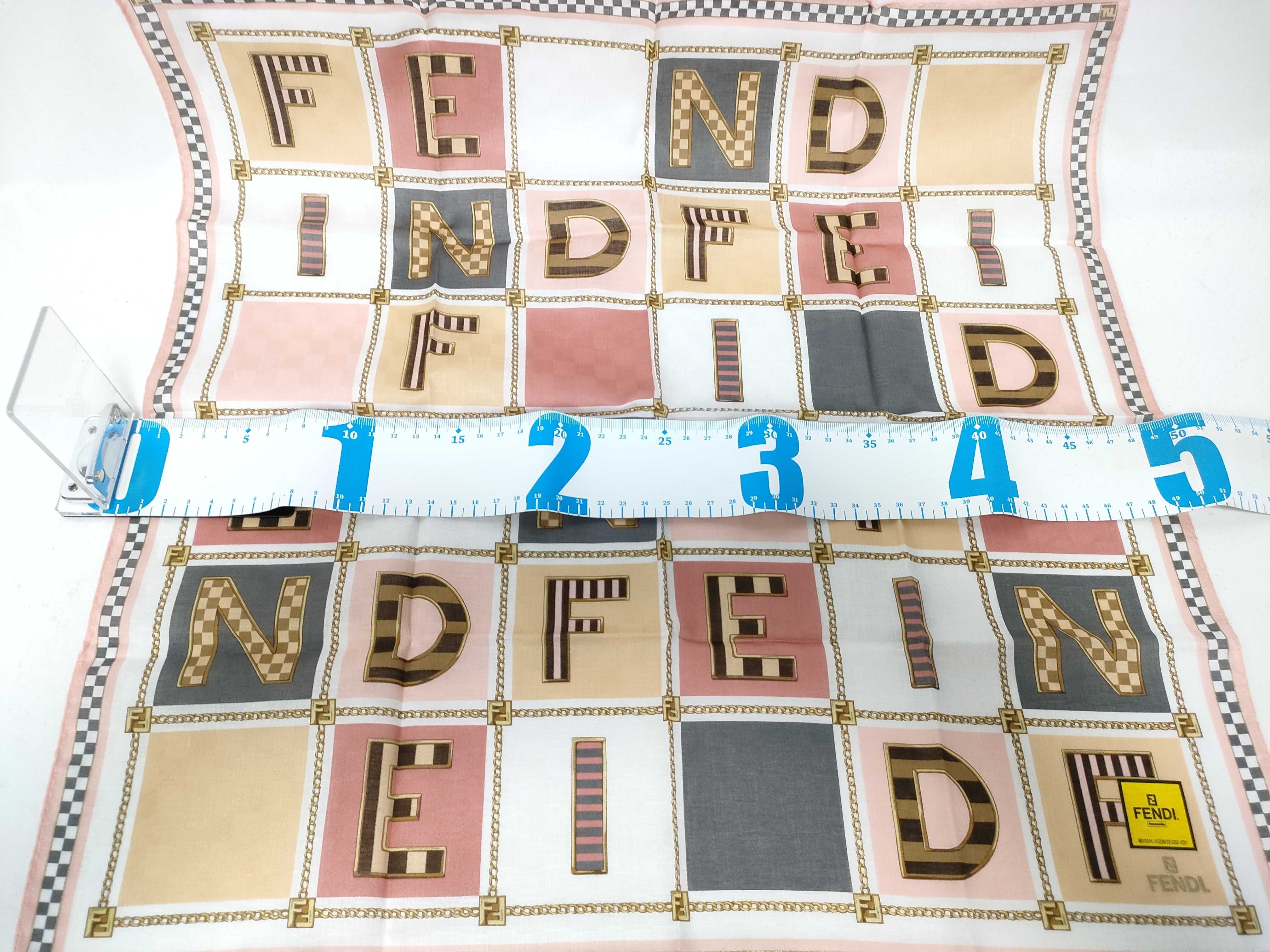 (Fendi) Unused, with sticker, handkerchief/scarf, FF chain, pink, other accessories. — view 2