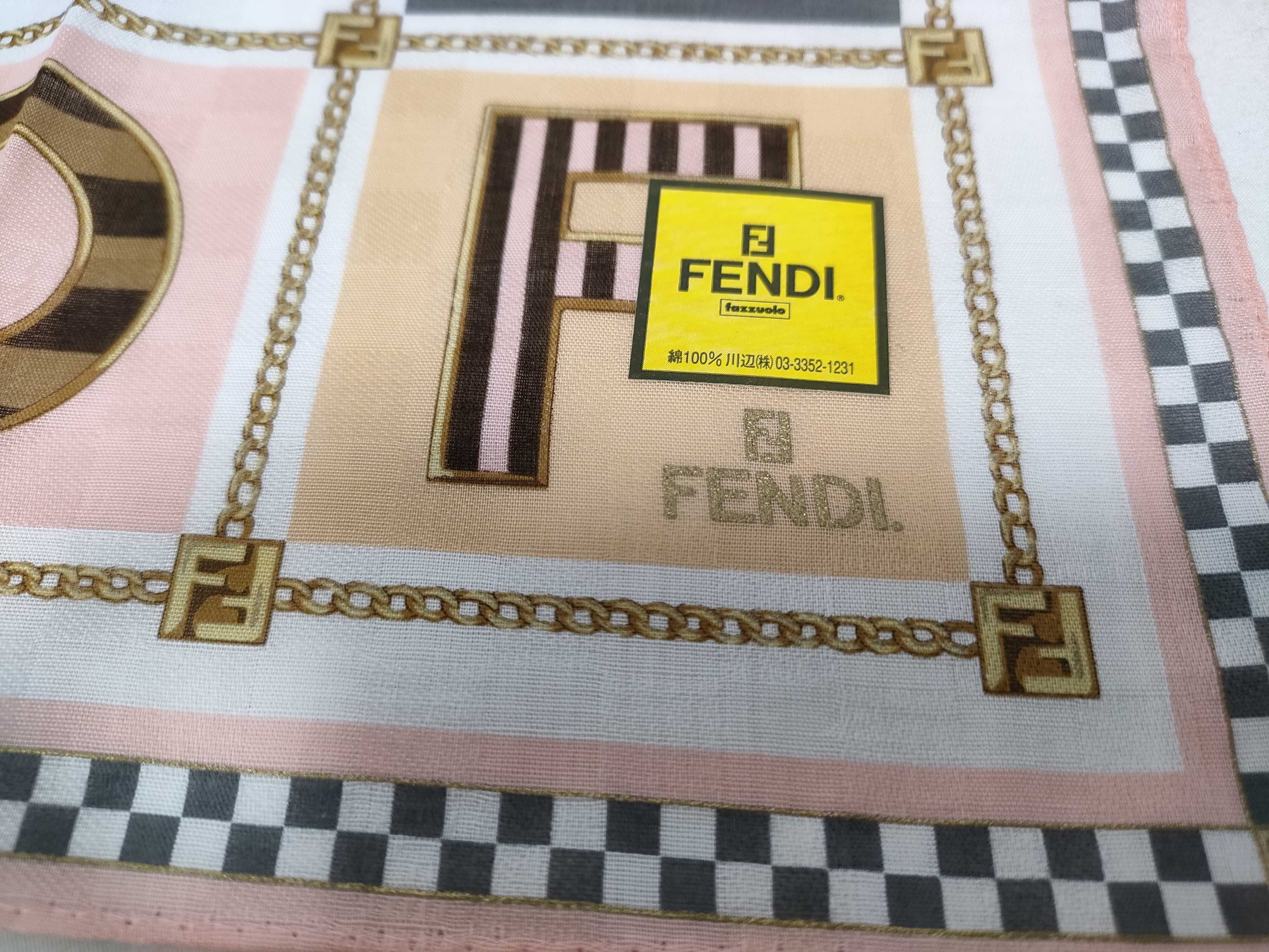 (Fendi) Unused, with sticker, handkerchief/scarf, FF chain, pink, other accessories. — view 3
