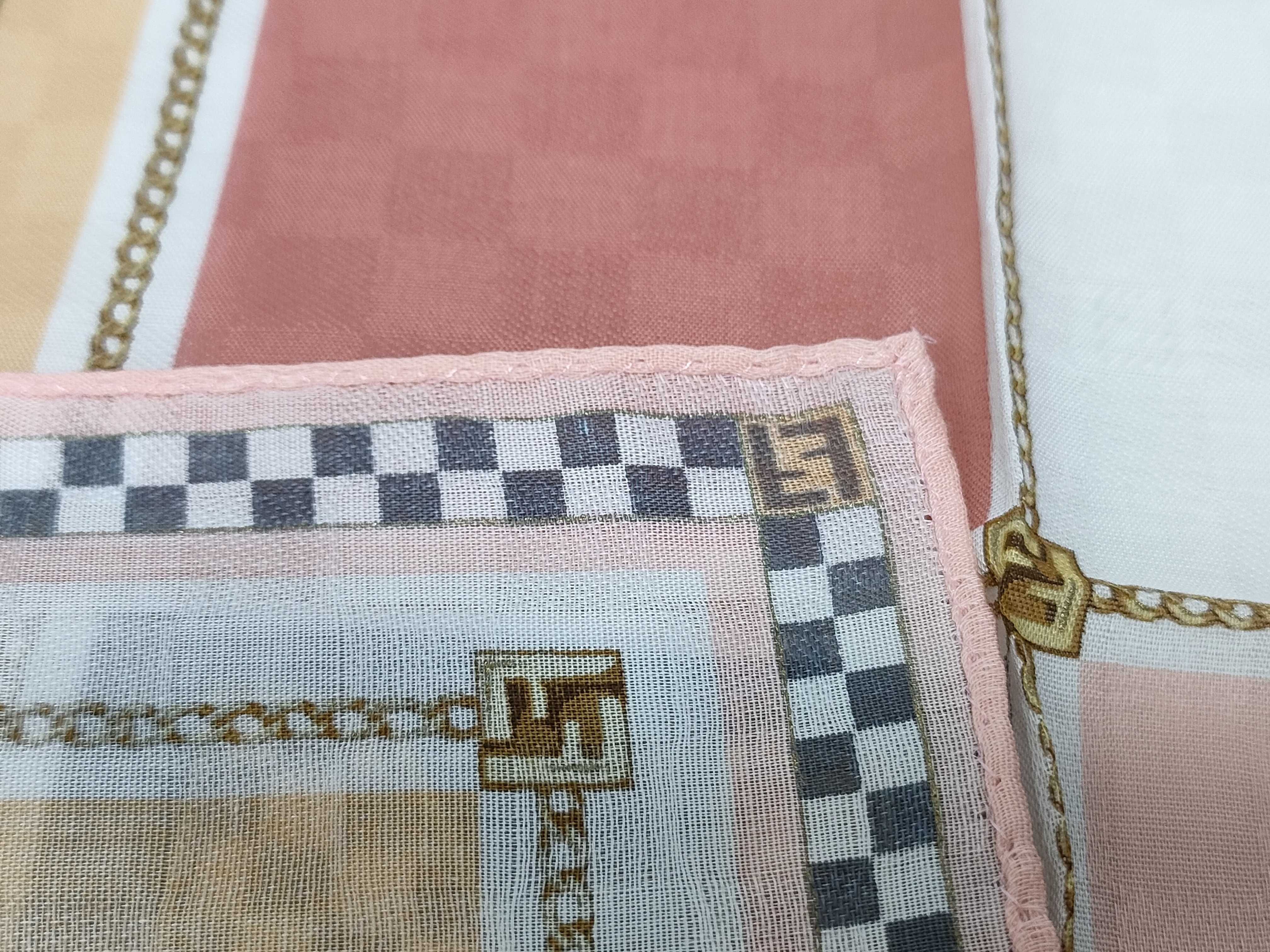 (Fendi) Unused, with sticker, handkerchief/scarf, FF chain, pink, other accessories. — view 5