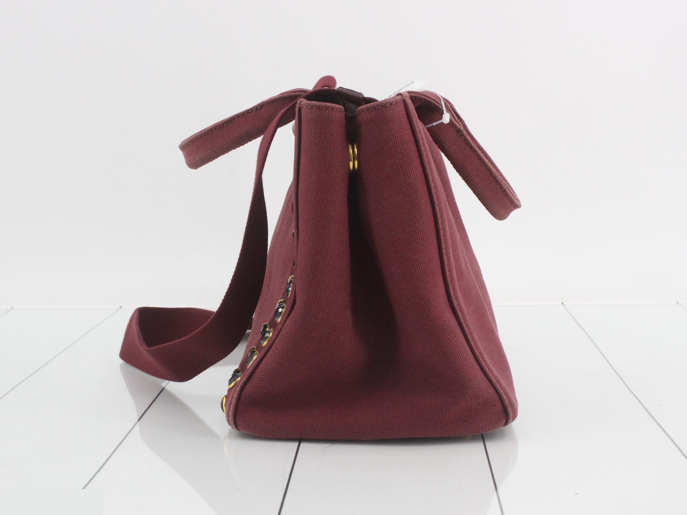 Canapa Mini 2-Way Bijou Bag, Bordeaux, with Strap, 29 x 19 x 6 cm — view 3