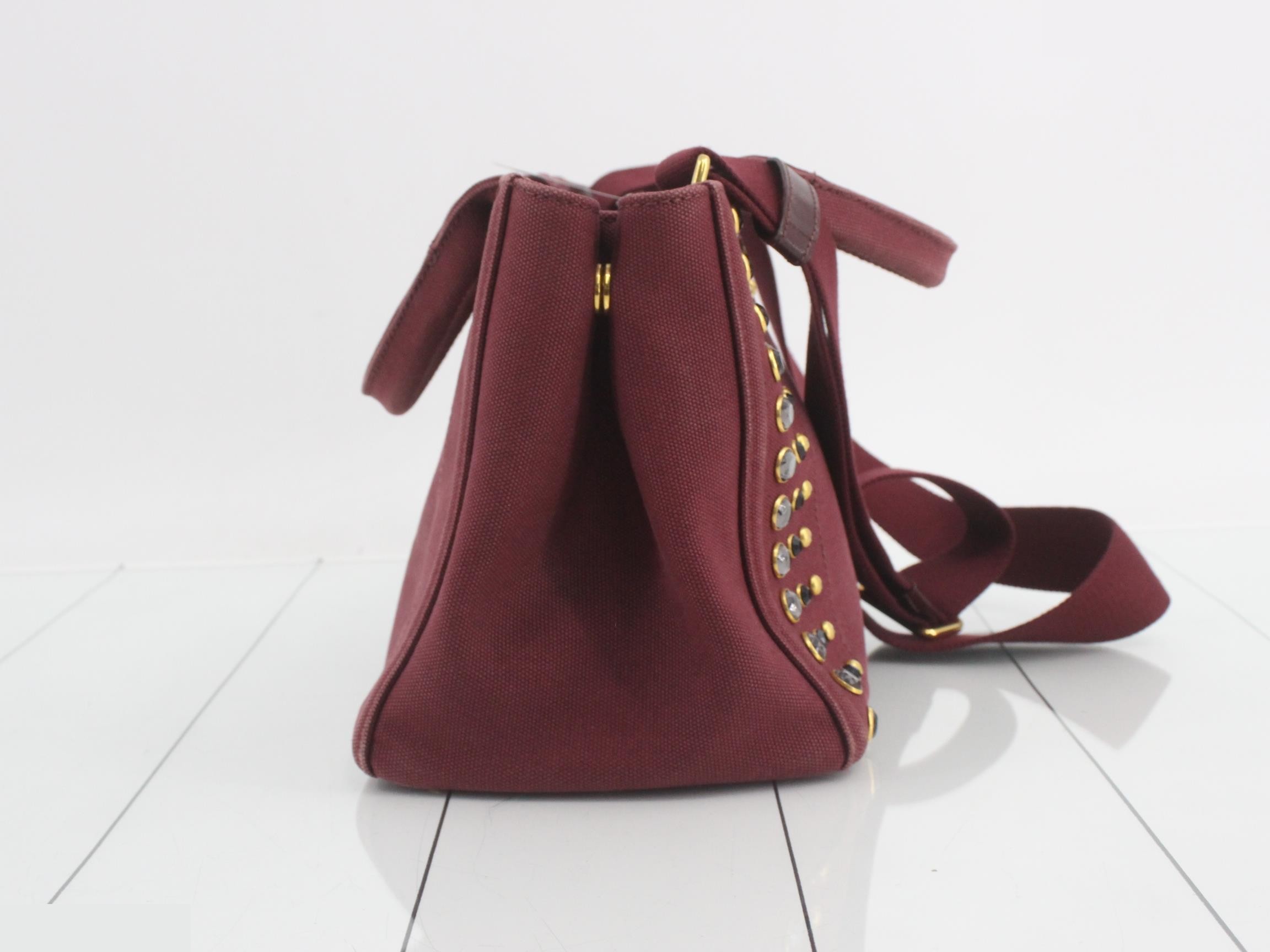 Canapa Mini 2-Way Bijou Bag, Bordeaux, with Strap, 29 x 19 x 6 cm — view 4