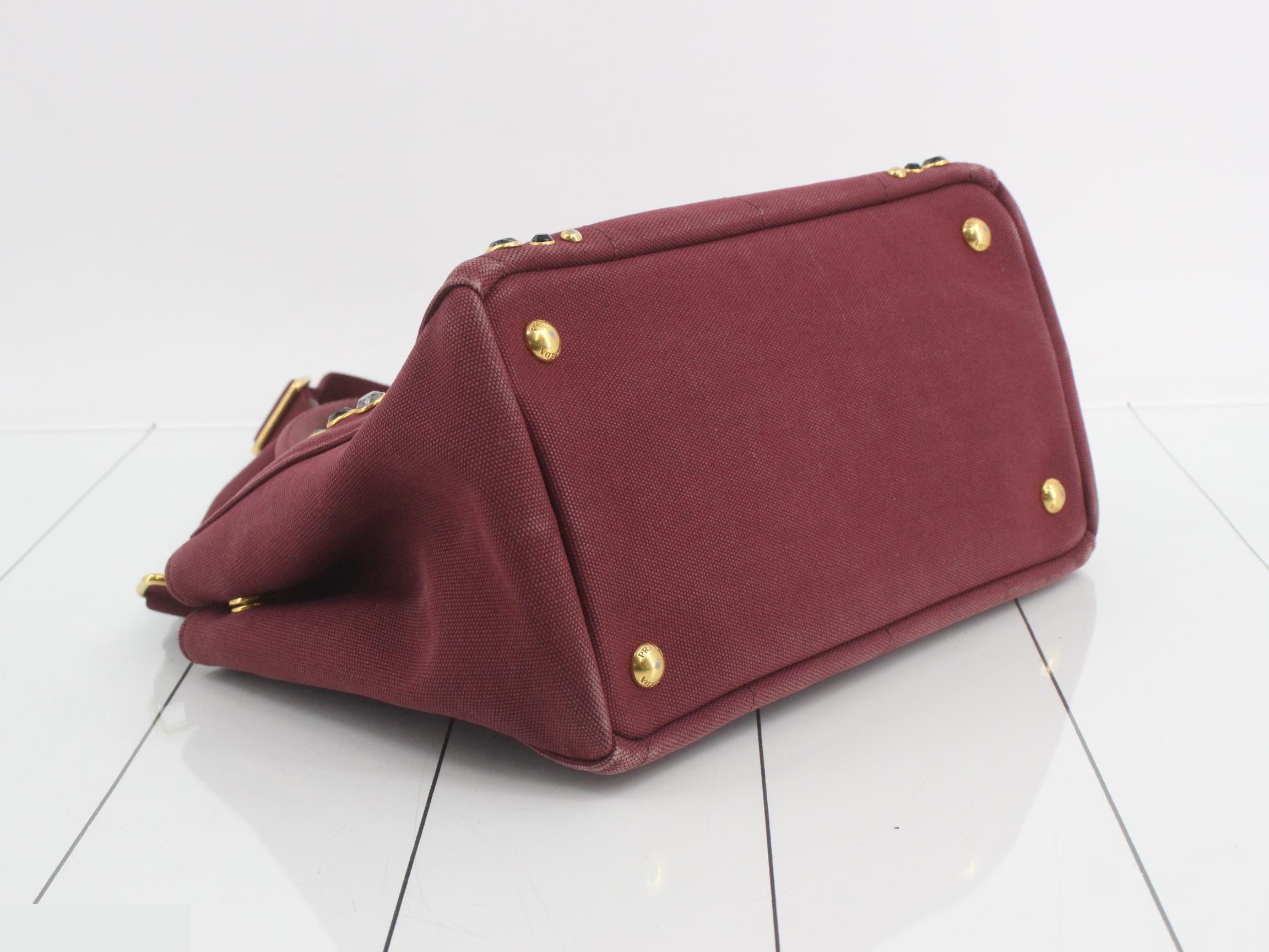 Canapa Mini 2-Way Bijou Bag, Bordeaux, with Strap, 29 x 19 x 6 cm — view 5