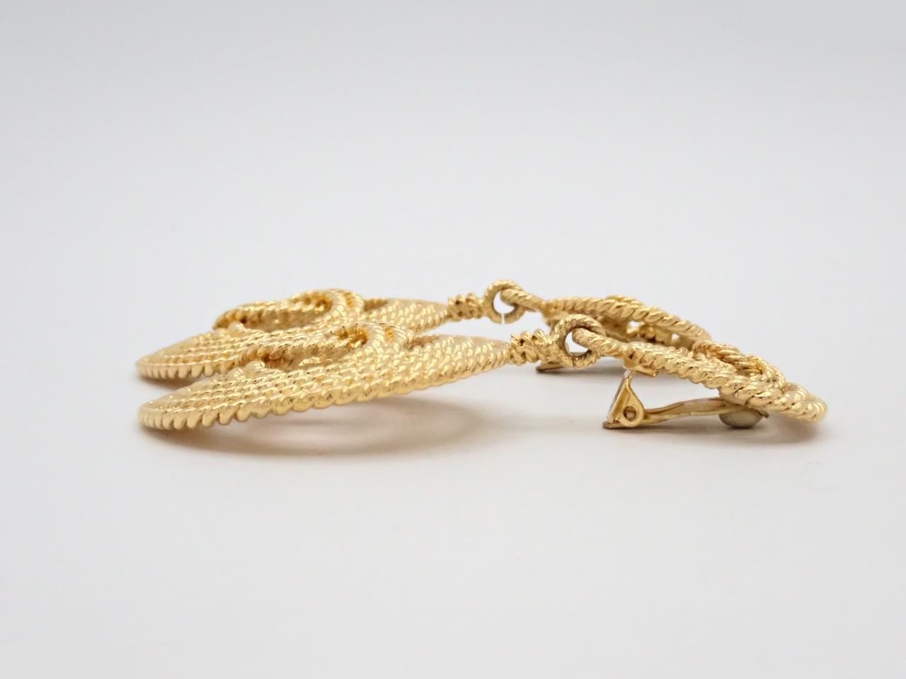 Coco Mark Earrings, Size 28, Gold Color — view 3