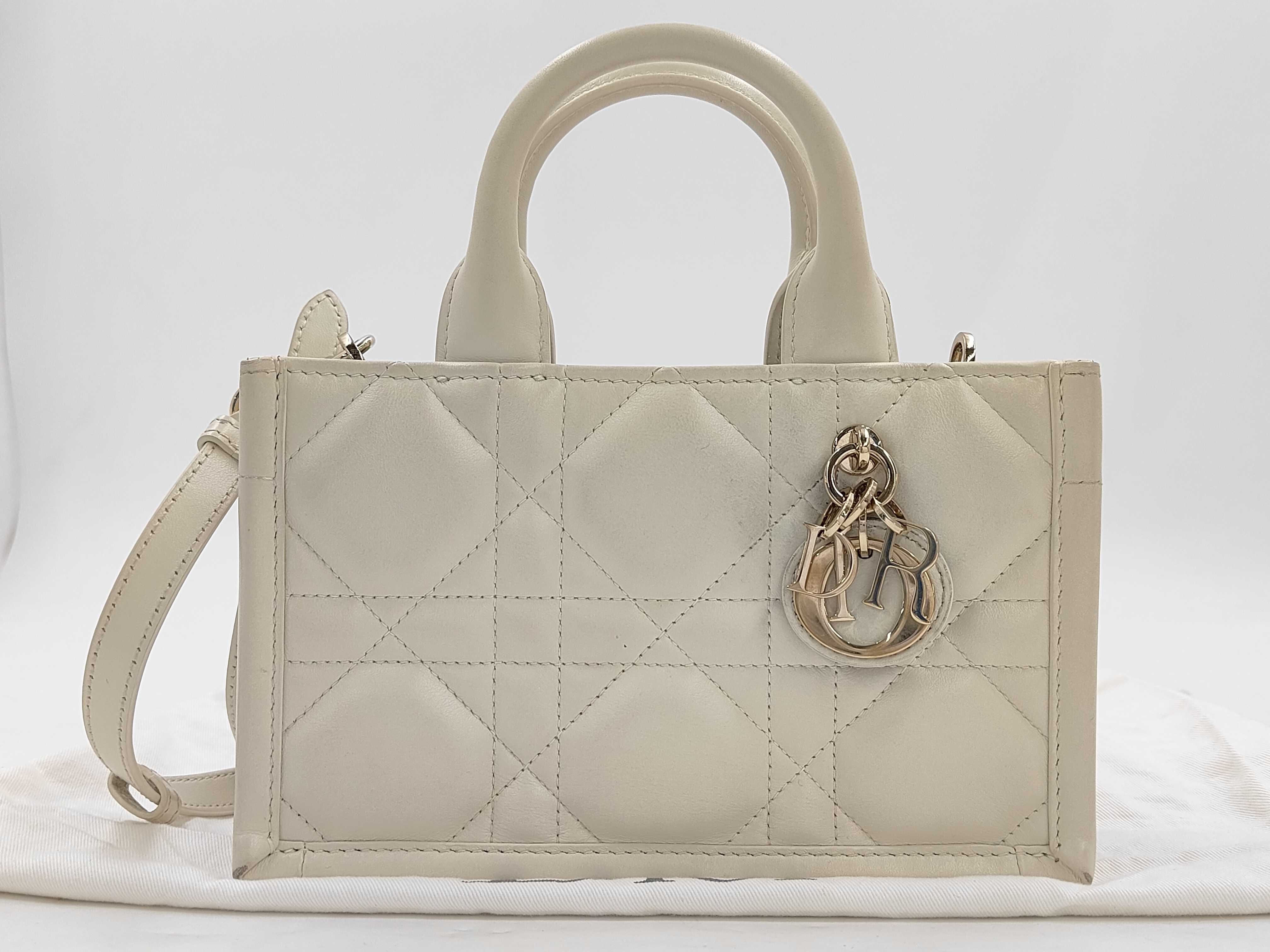 Mini Book Tote Crossbody Bag, White Handbag