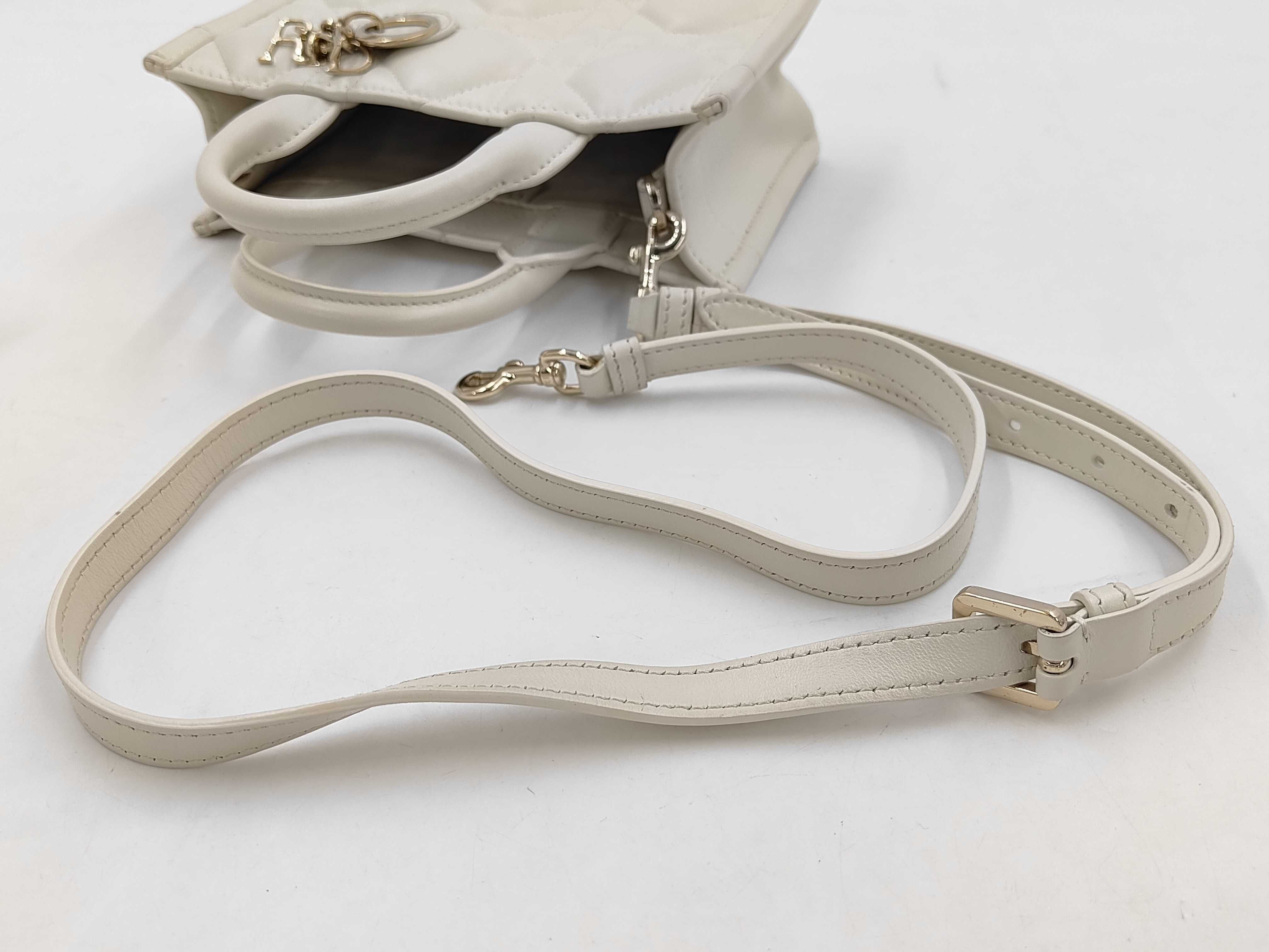 Mini Book Tote Crossbody Bag, White Handbag — view 5