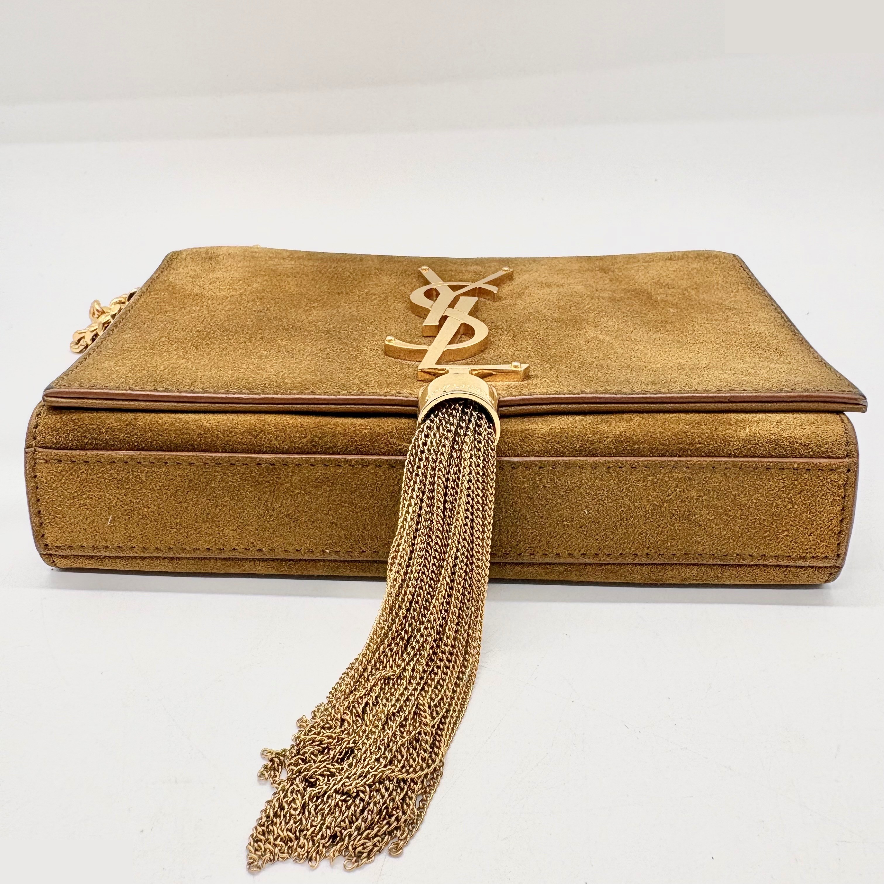 Kate Chain Shoulder Bag, Suede — view 3