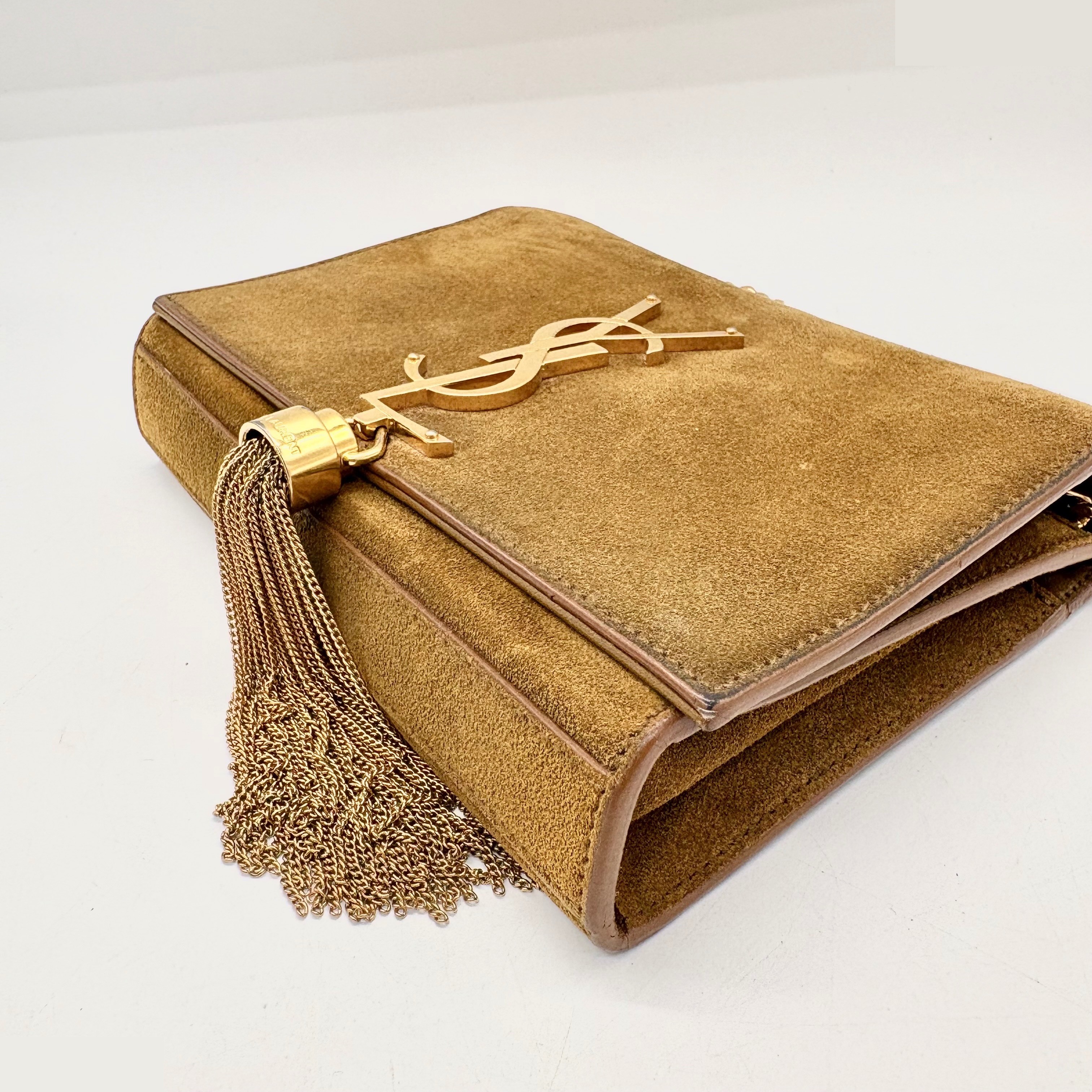 Kate Chain Shoulder Bag, Suede — view 4