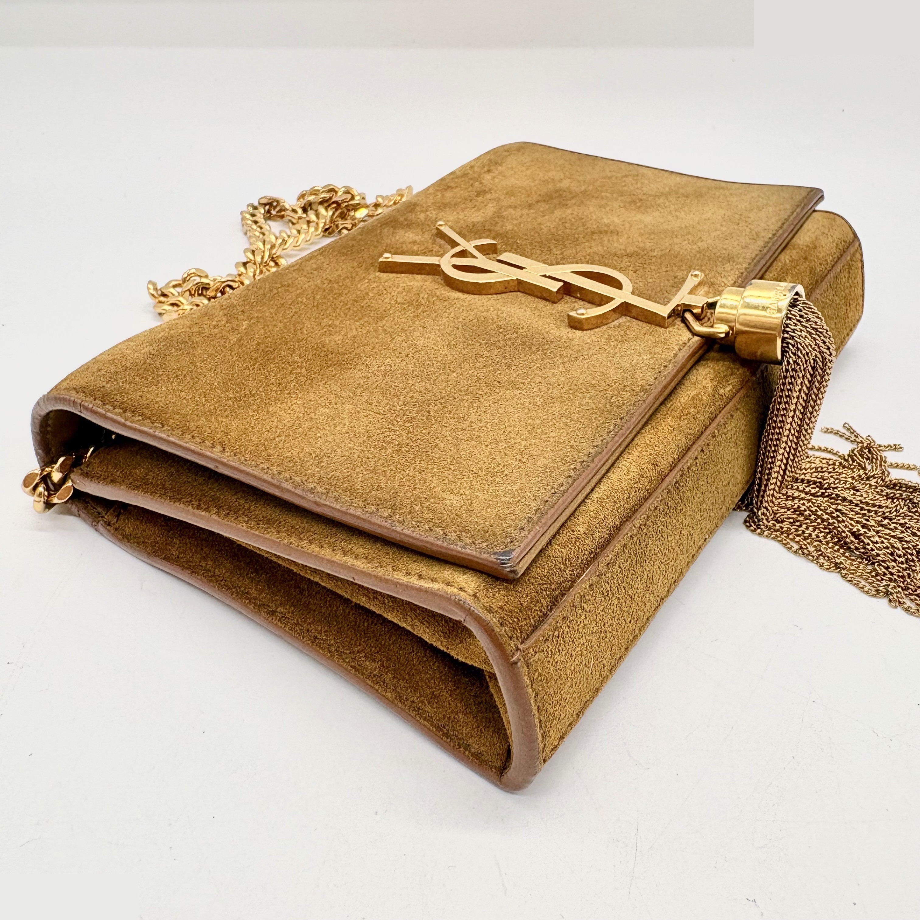 Kate Chain Shoulder Bag, Suede — view 5