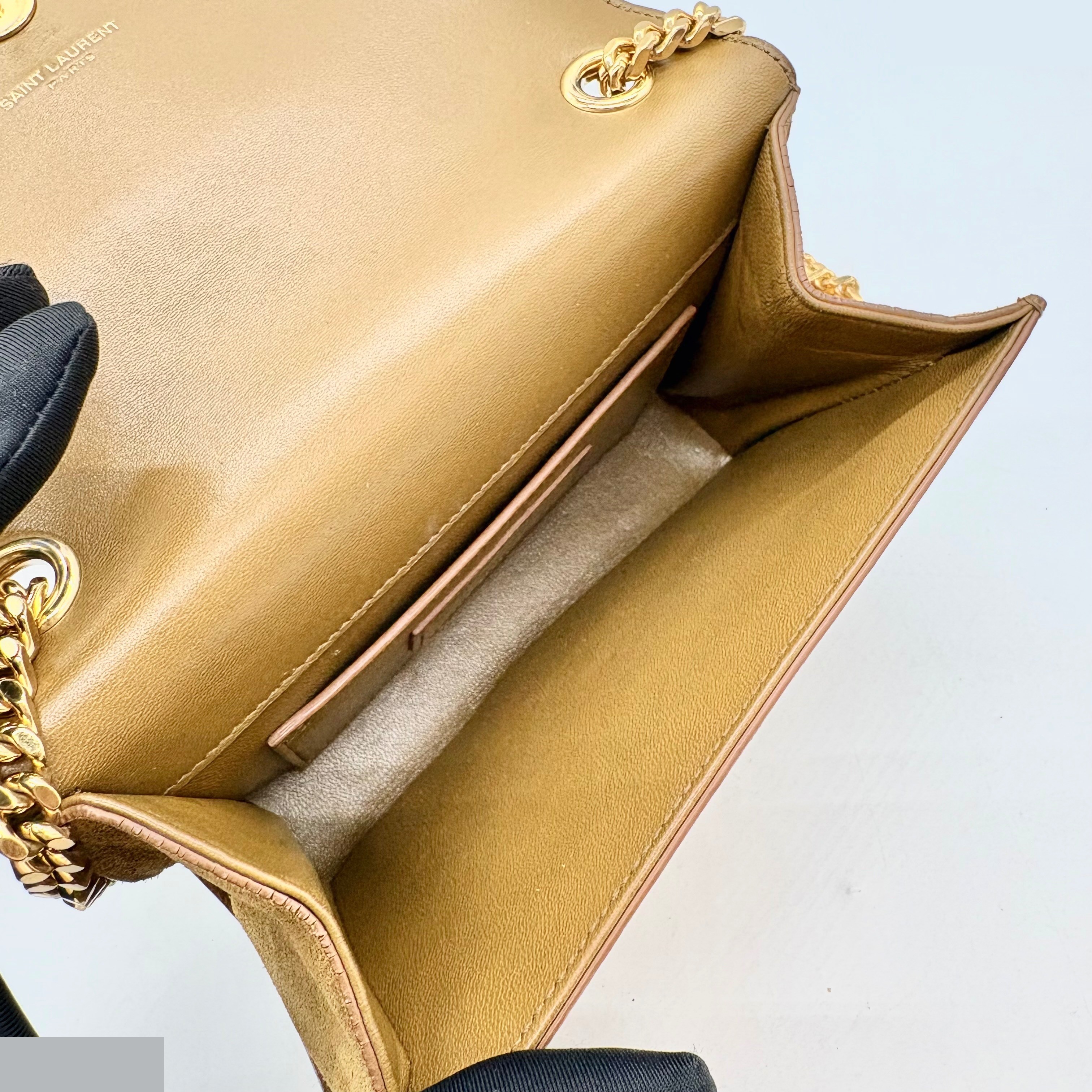 Kate Chain Shoulder Bag, Suede — view 8