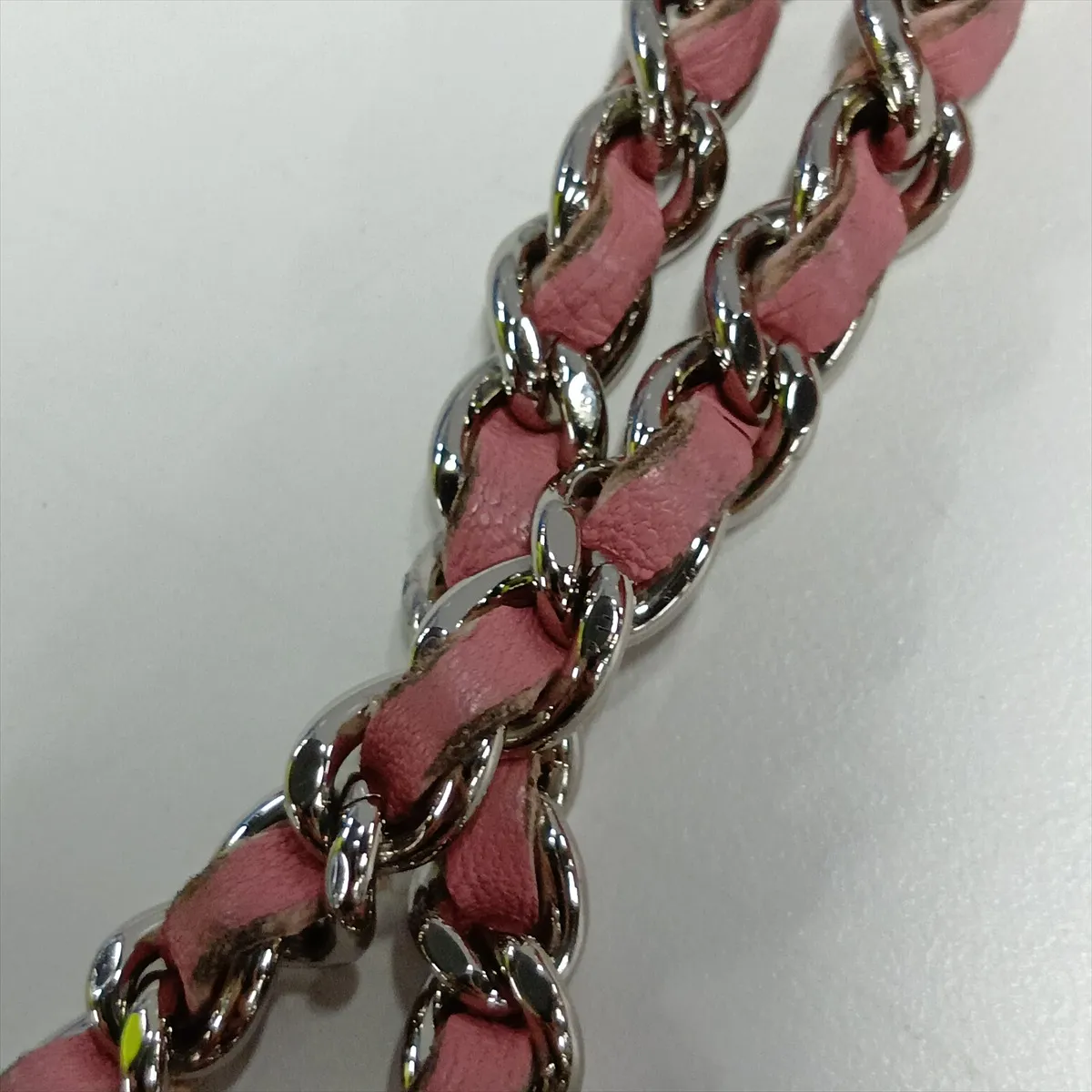 Camellia Lambskin Chain Wallet, Pink, Silver Hardware, 14606699, Serial Number 14 — view 14