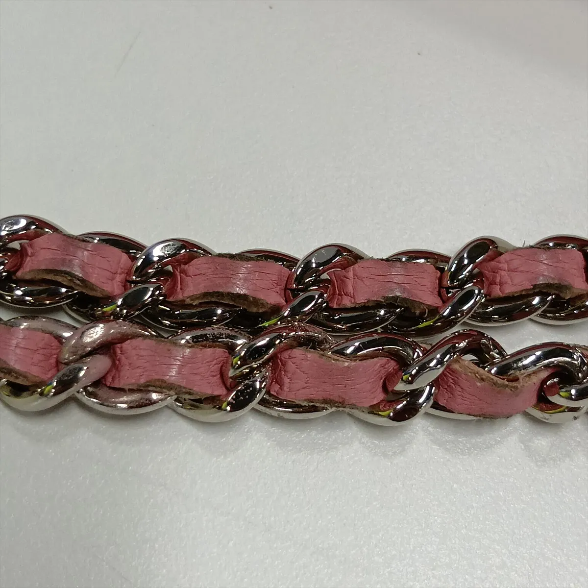 Camellia Lambskin Chain Wallet, Pink, Silver Hardware, 14606699, Serial Number 14 — view 15