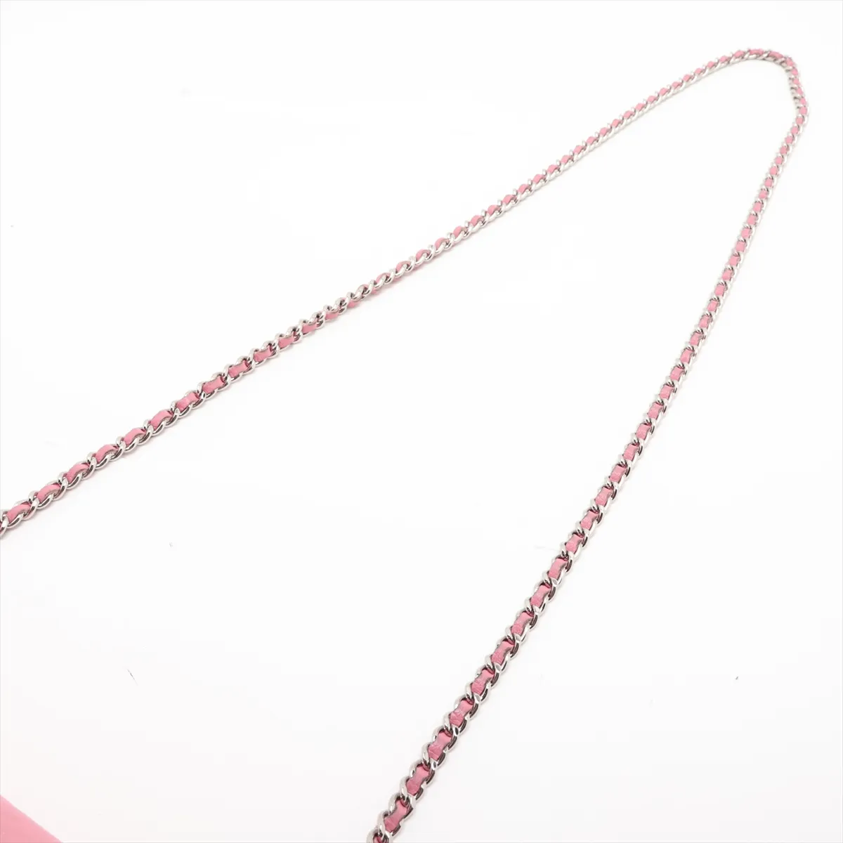 Camellia Lambskin Chain Wallet, Pink, Silver Hardware, 14606699, Serial Number 14 — view 5