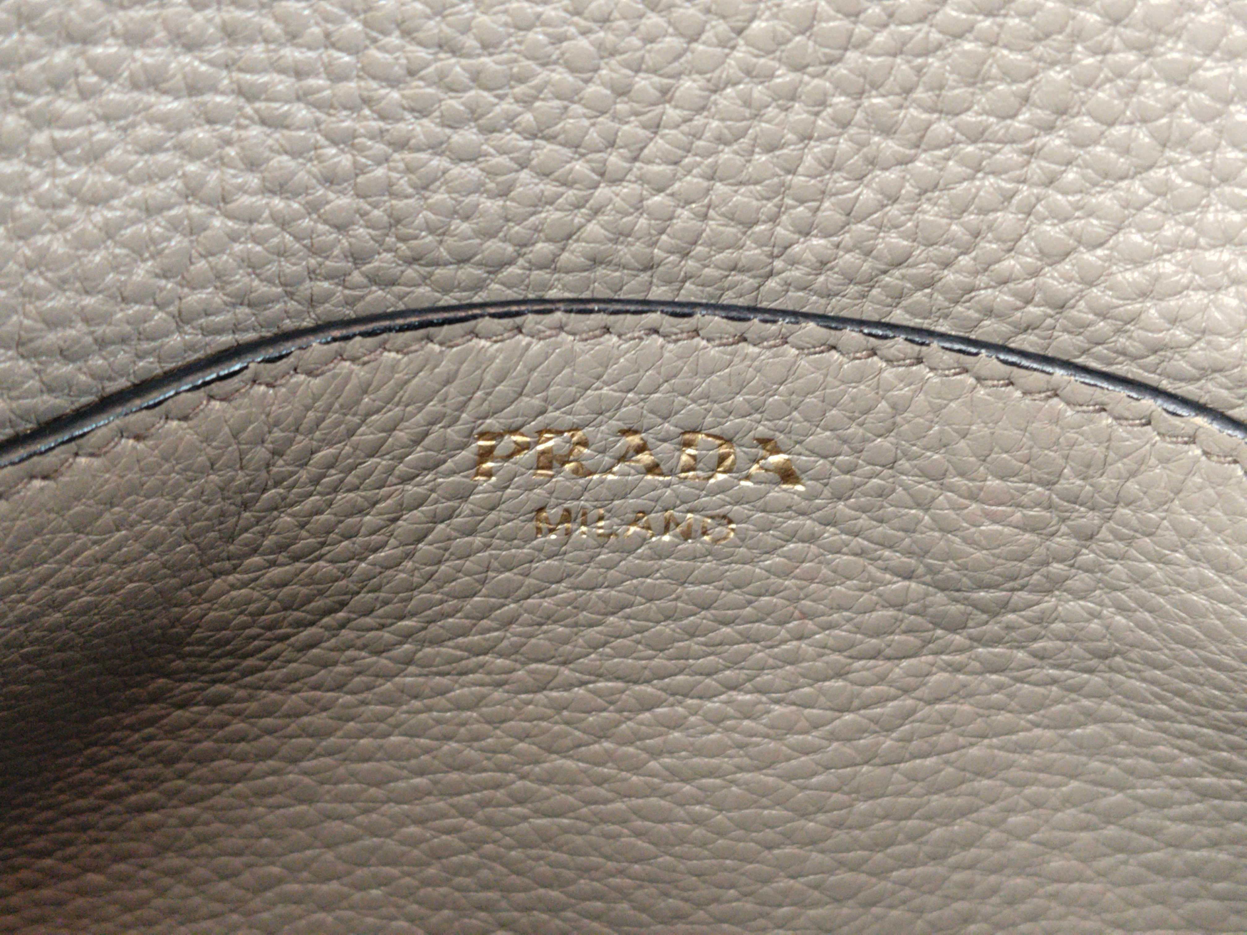 Leather Shoulder Bag Beige Prada Vitello Phoenix Leather Shoulder Bag Beige 1BH046 Shoulder Bag — view 13