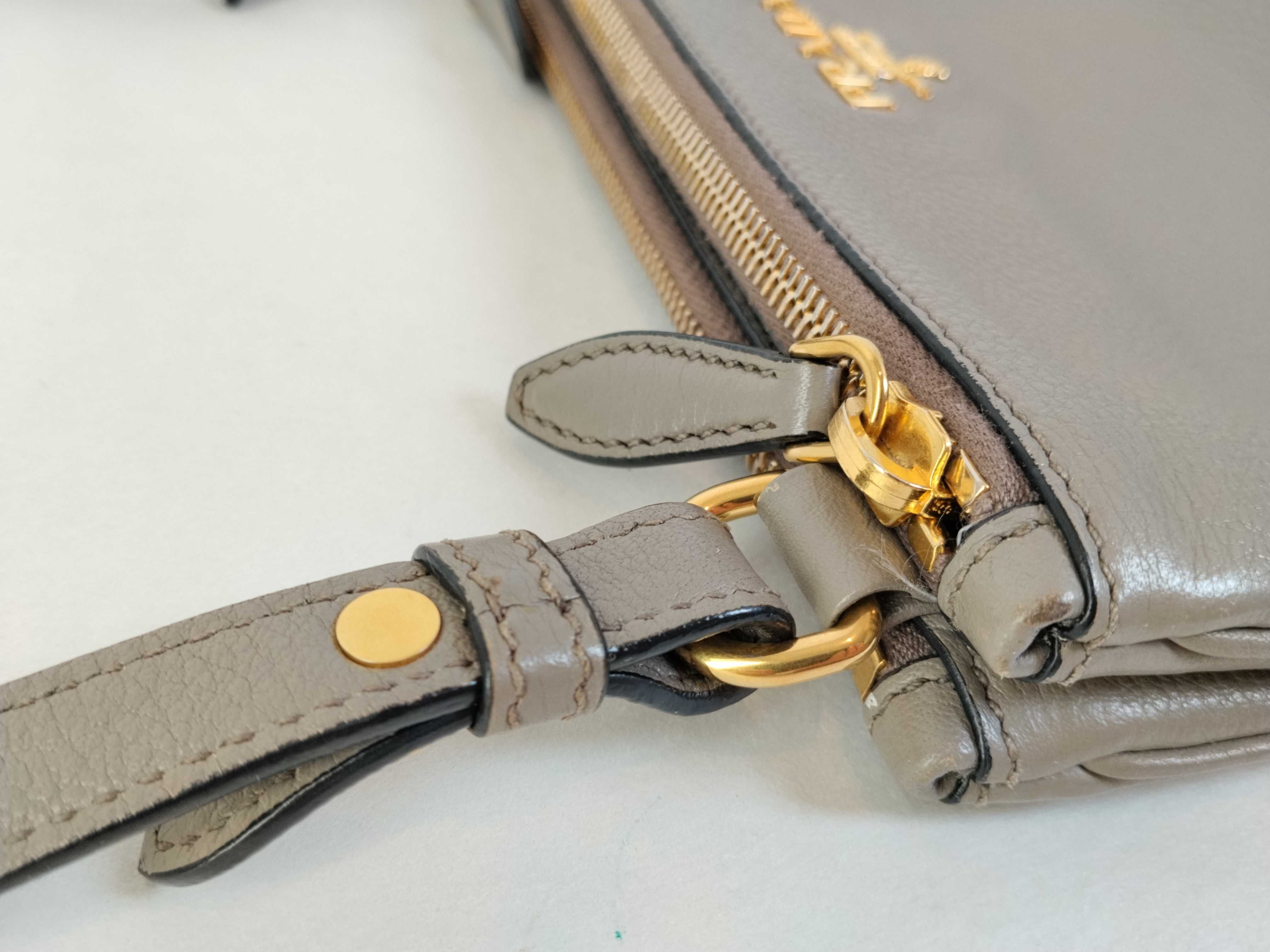 Leather Shoulder Bag Beige Prada Vitello Phoenix Leather Shoulder Bag Beige 1BH046 Shoulder Bag — view 5