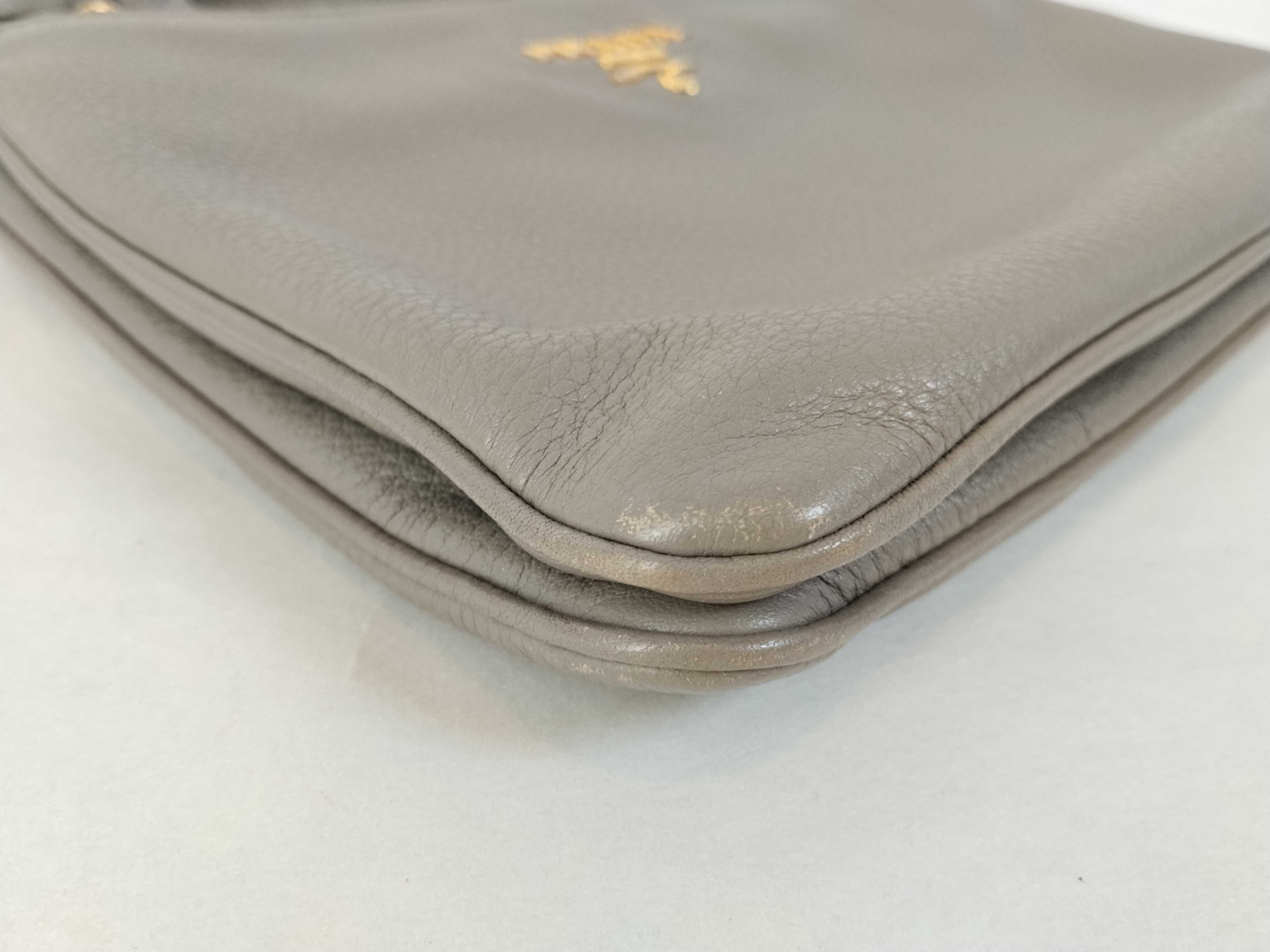 Leather Shoulder Bag Beige Prada Vitello Phoenix Leather Shoulder Bag Beige 1BH046 Shoulder Bag — view 6