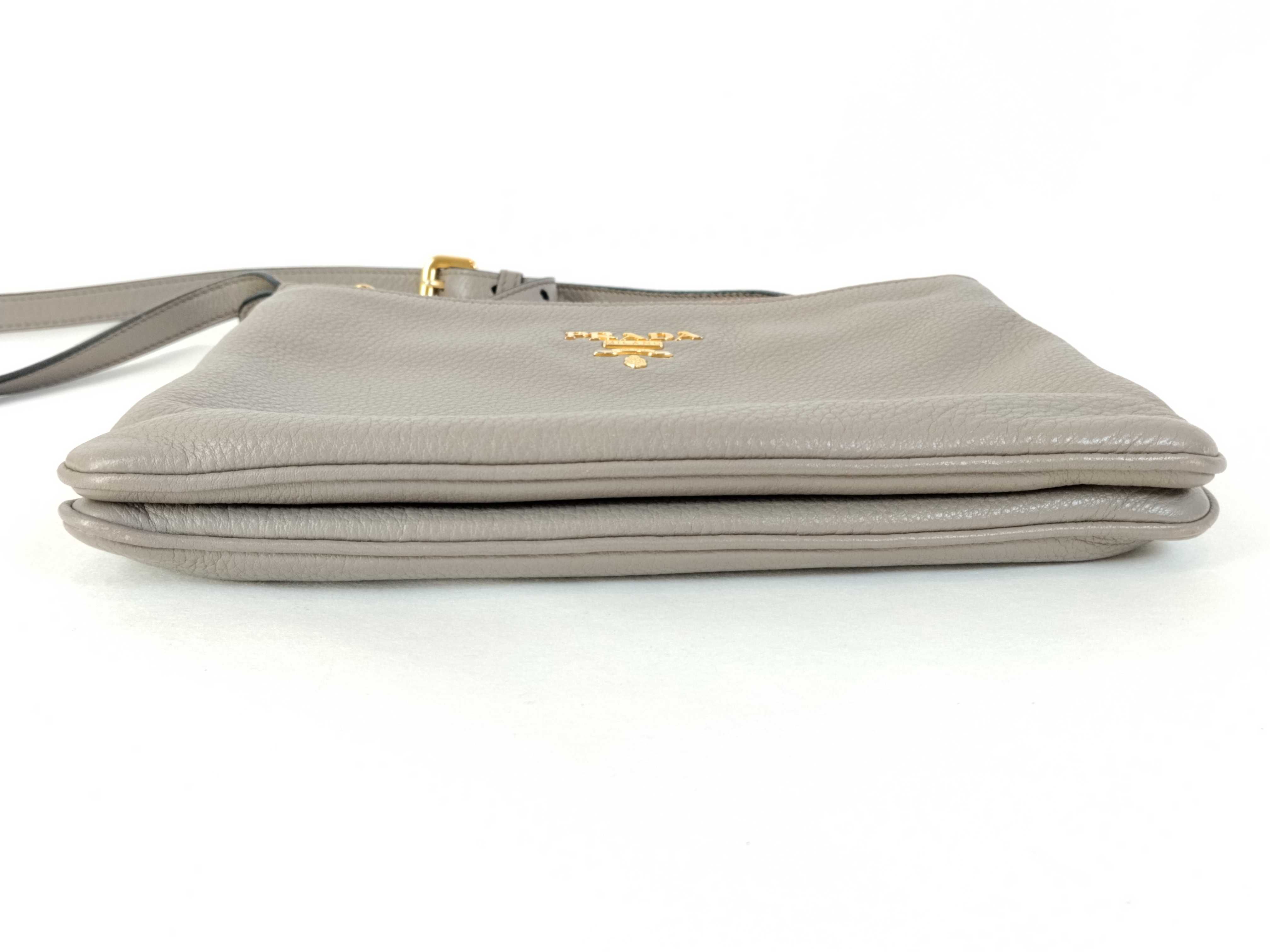 Leather Shoulder Bag Beige Prada Vitello Phoenix Leather Shoulder Bag Beige 1BH046 Shoulder Bag — view 7