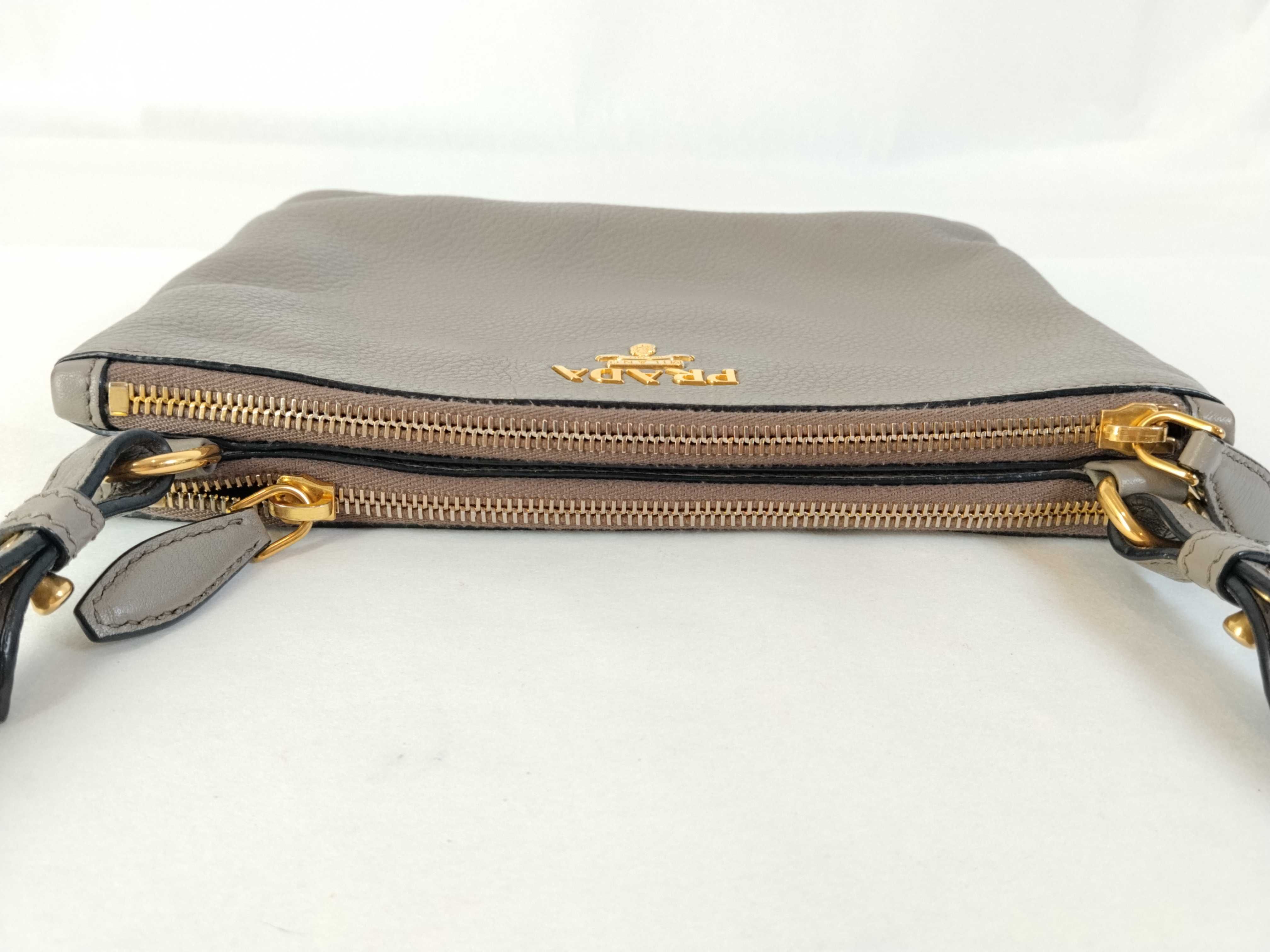 Leather Shoulder Bag Beige Prada Vitello Phoenix Leather Shoulder Bag Beige 1BH046 Shoulder Bag — view 8