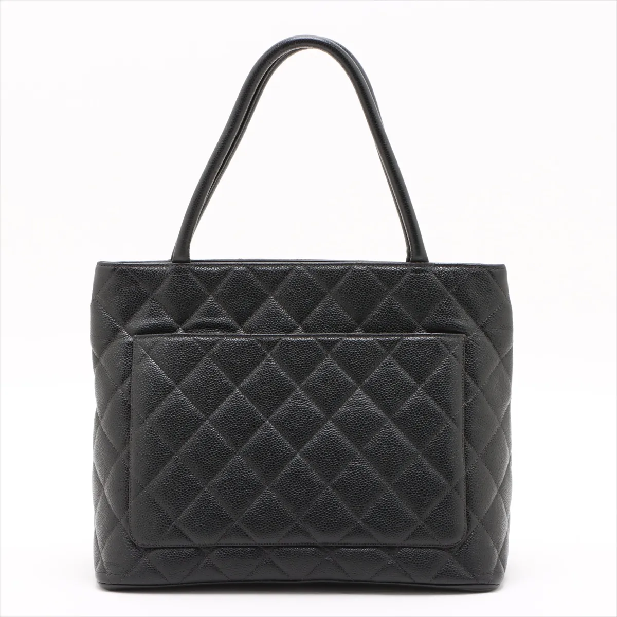 reprint caviar skin tote bag black silver hardware 6685871 No. 6 — view 2