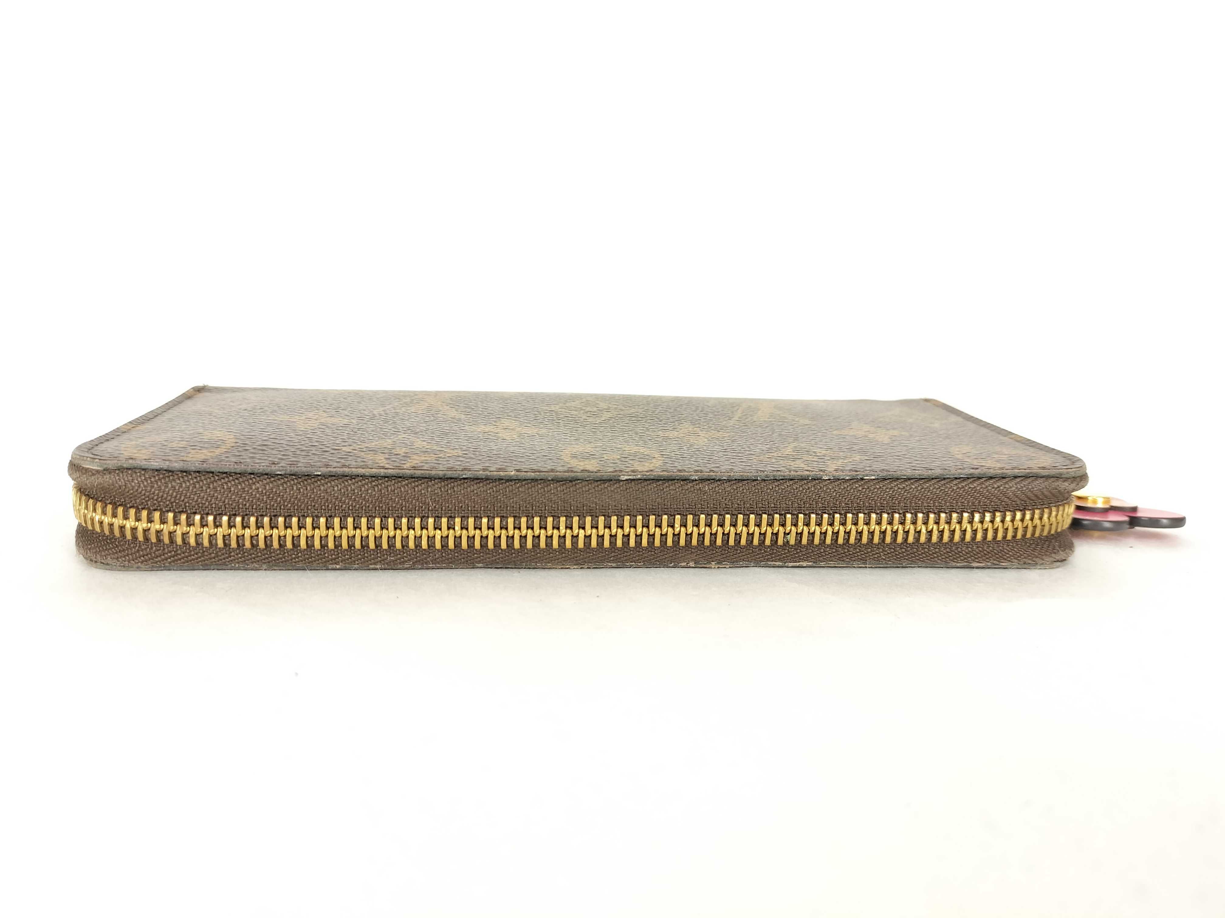 Monogram Zippy Wallet with Flower Charm — view 5