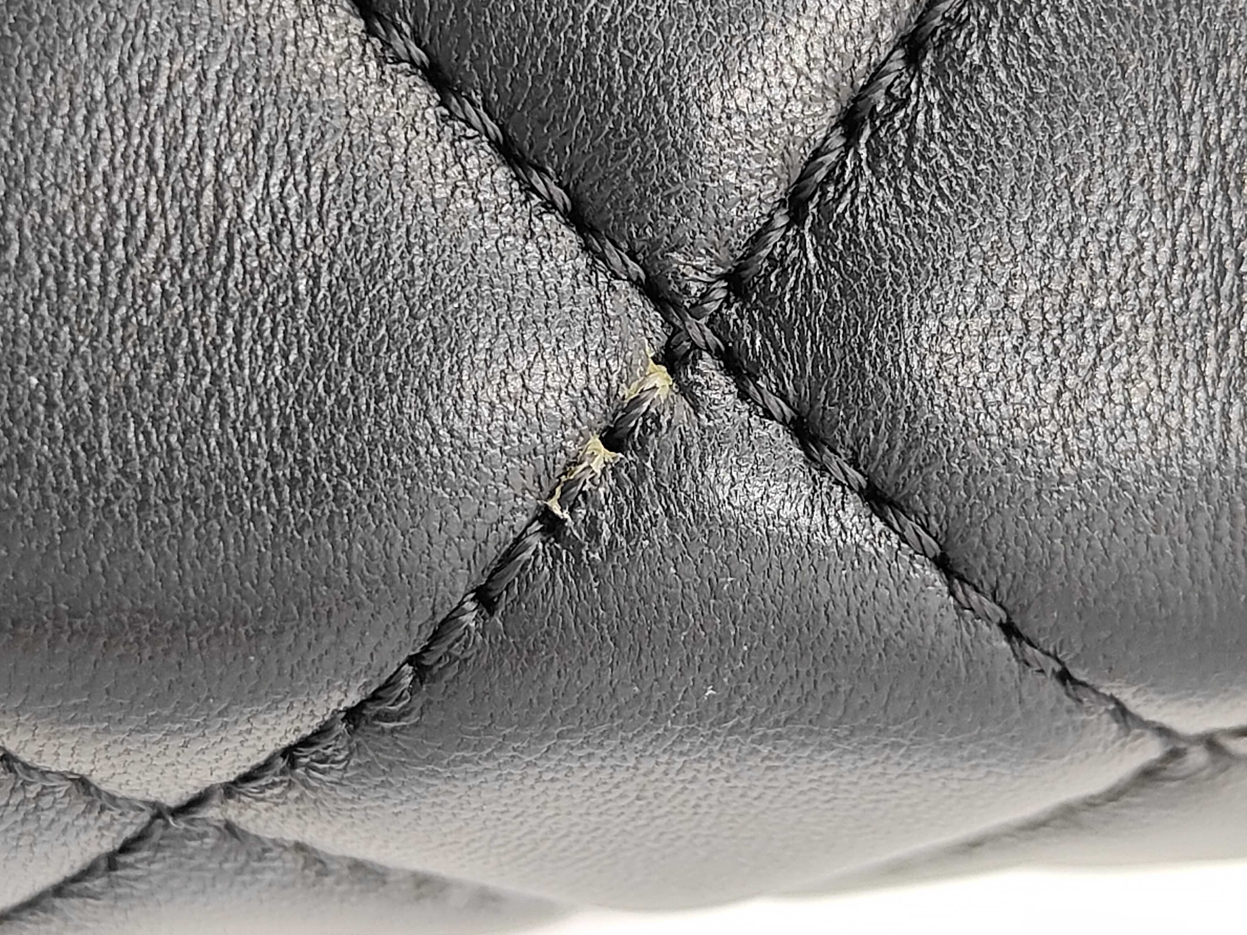 CLASSIC FLAP Black Matelassé Calfskin Square Fat Shoulder Bag — view 15