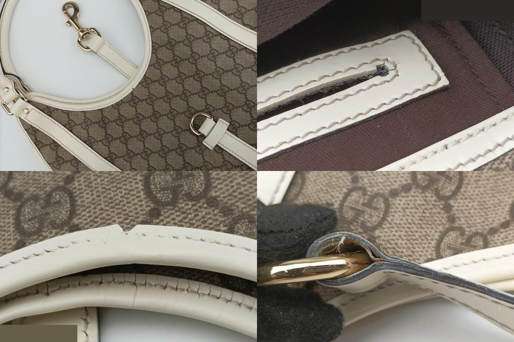 New Jackie PVC Coated Canvas x Leather Brown x White — view 9
