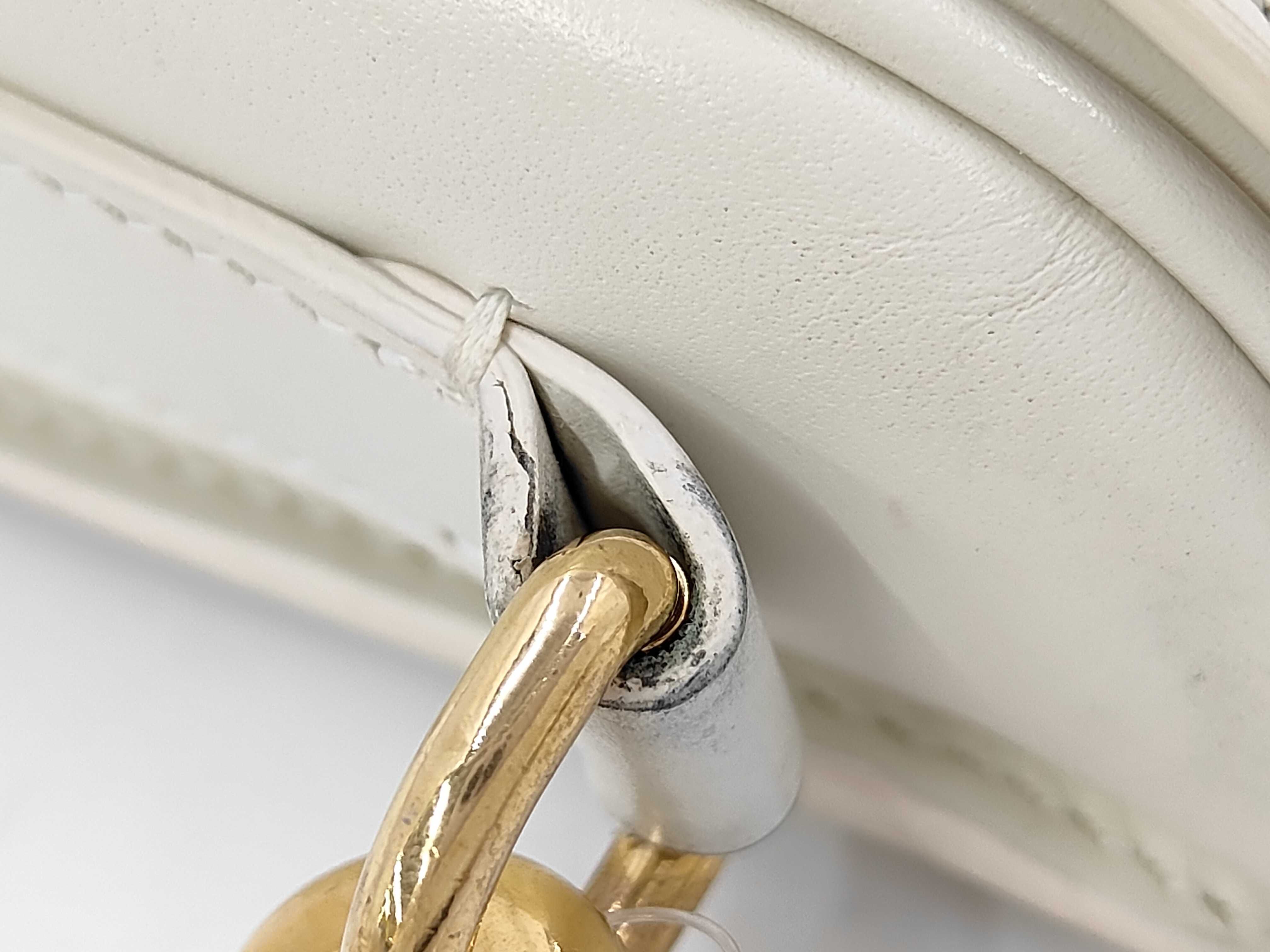 Bobby Leather Shoulder Bag, White — view 7