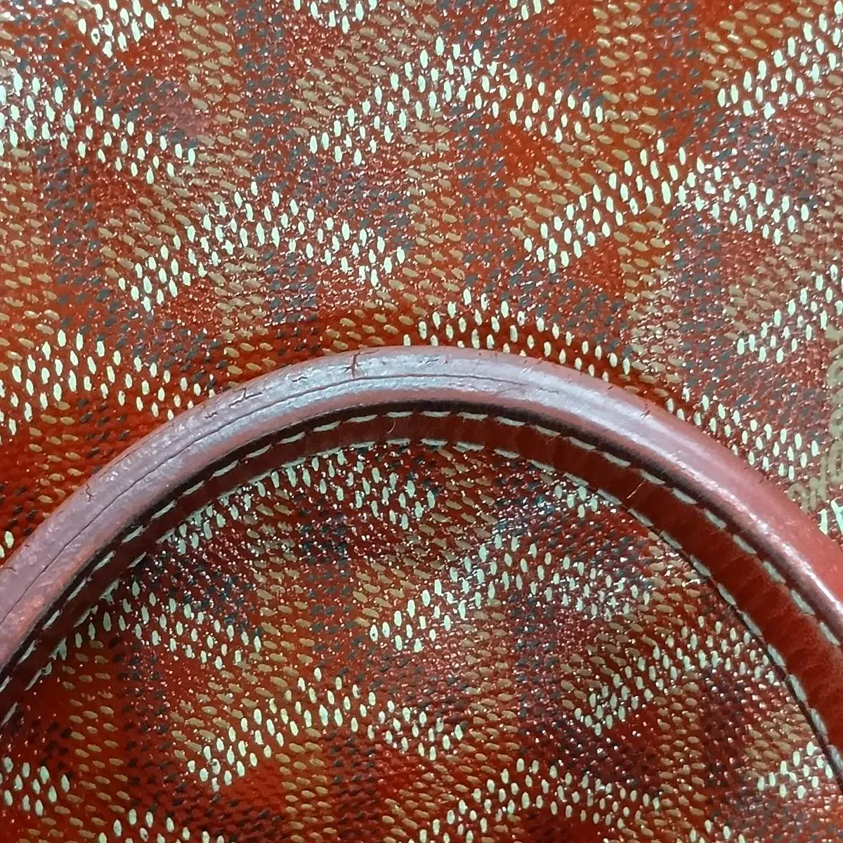 Saint Louis PM PVC x Leather Tote Bag, Red — view 12