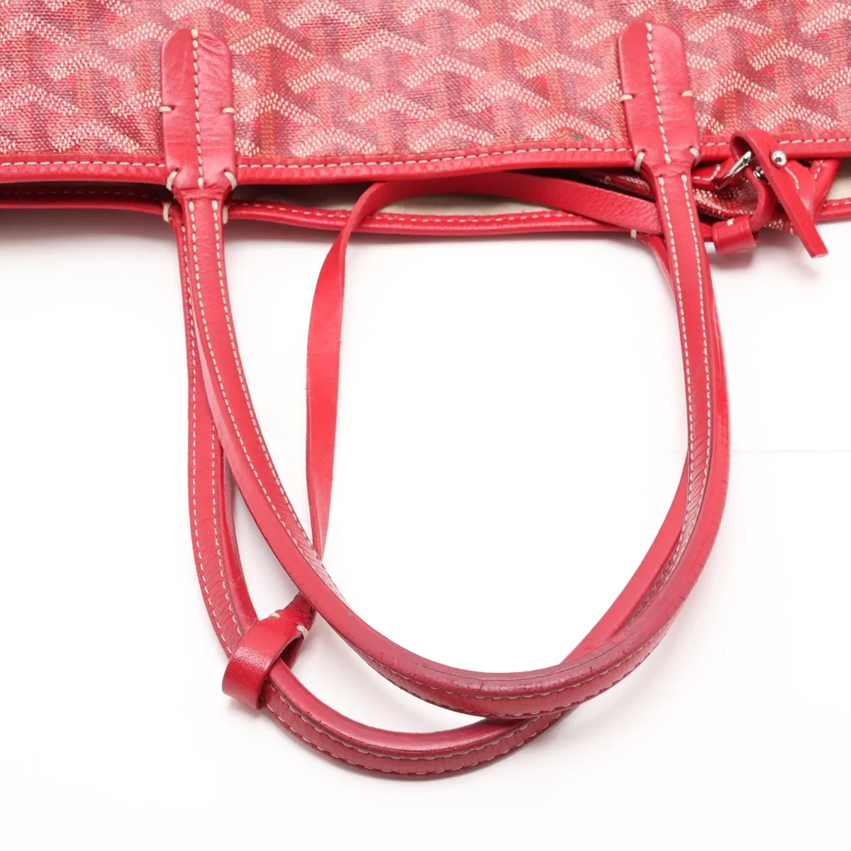 Saint Louis PM PVC x Leather Tote Bag, Red — view 5