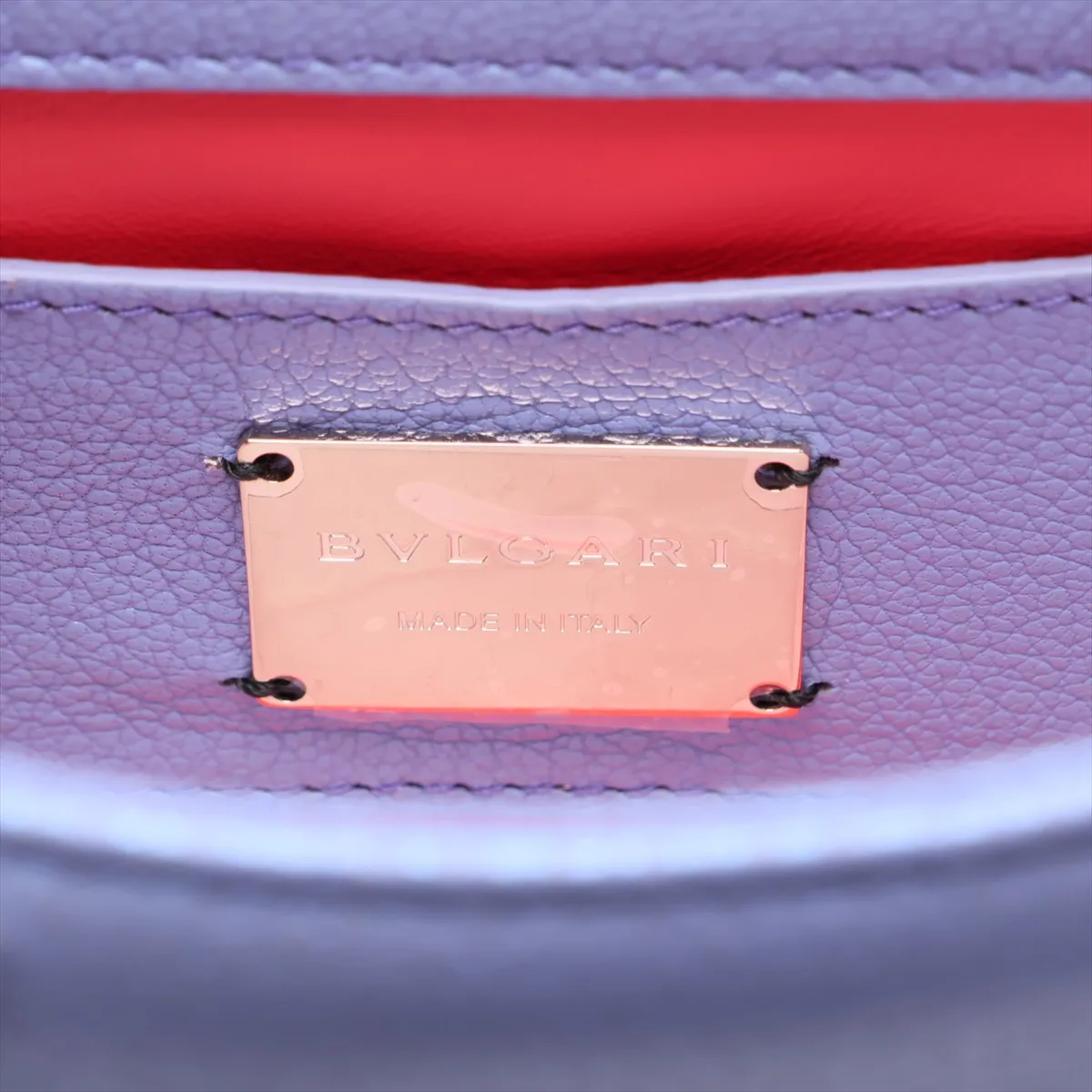 Serpenti Cabochon Leather Chain Shoulder Bag, Purple — view 8