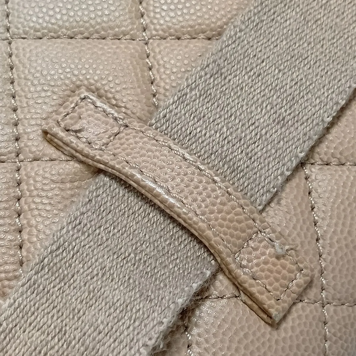 Matelassé Caviar Skin Waist Pouch, Pink with Gold Hardware, 27209727 (Serial Number 27) — view 11