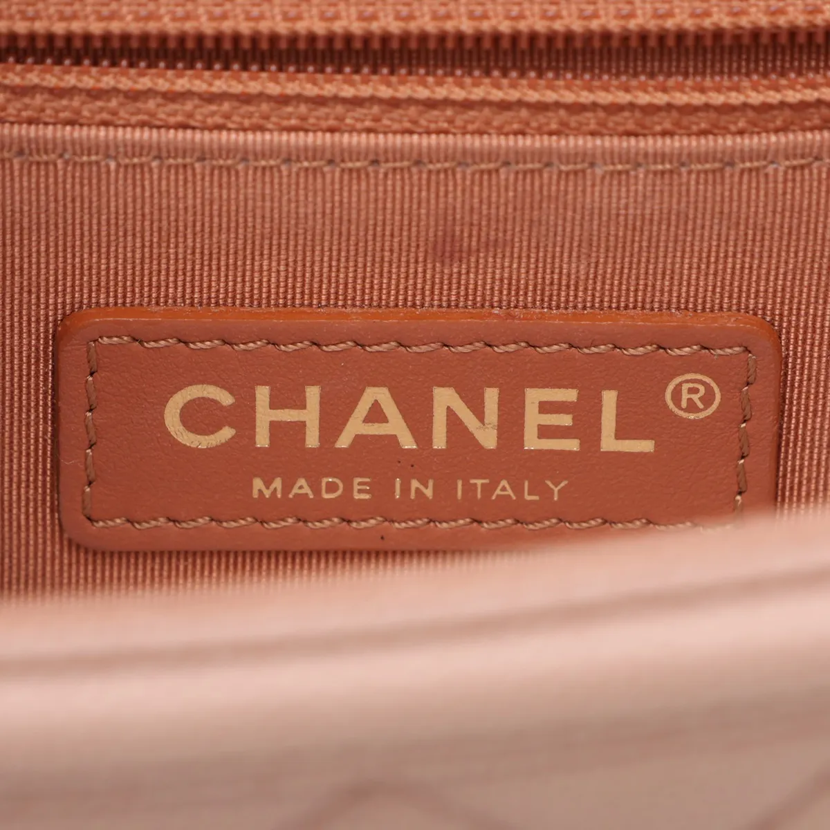 Matelassé Caviar Skin Waist Pouch, Pink with Gold Hardware, 27209727 (Serial Number 27) — view 8
