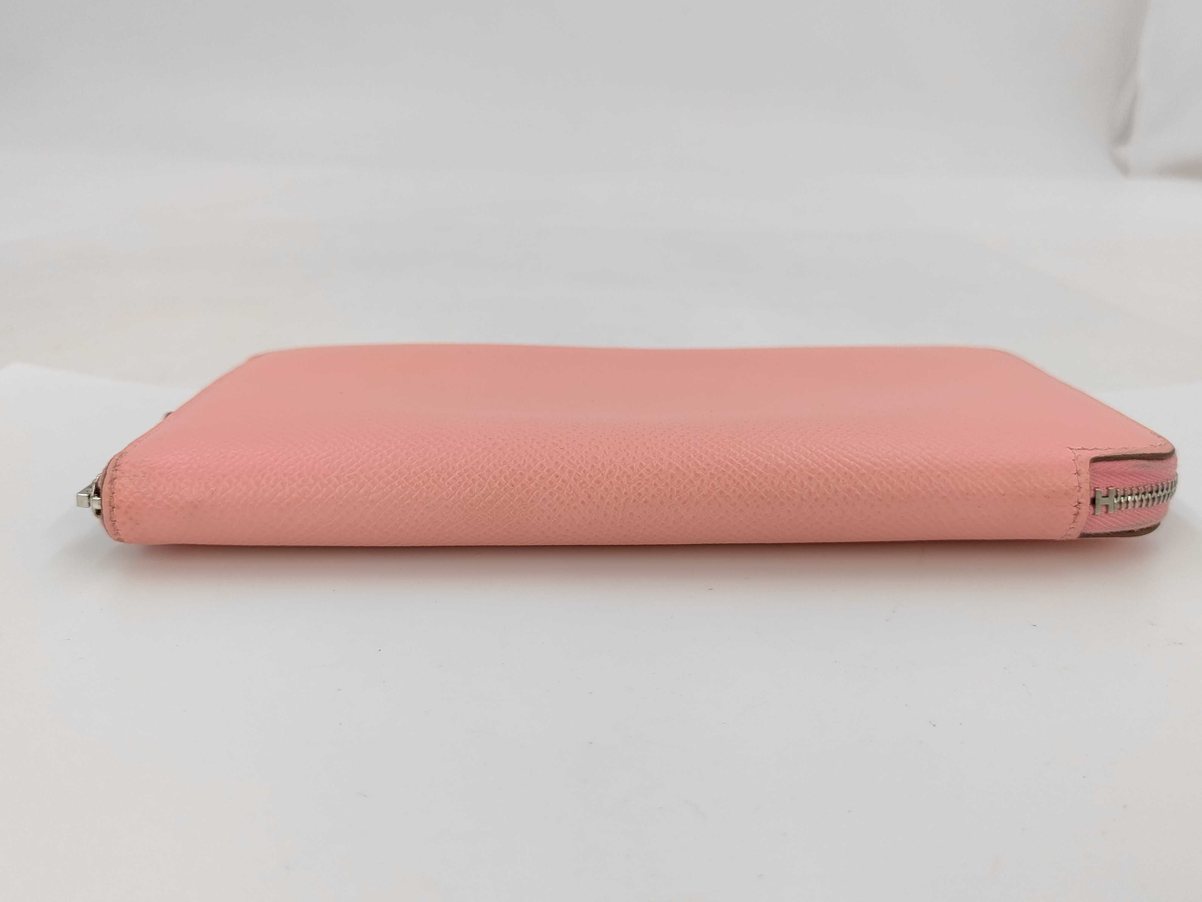 Azap Long Silk In Epsom Leather Wallet, D Stamp, Pink, Silver Hardware — view 4