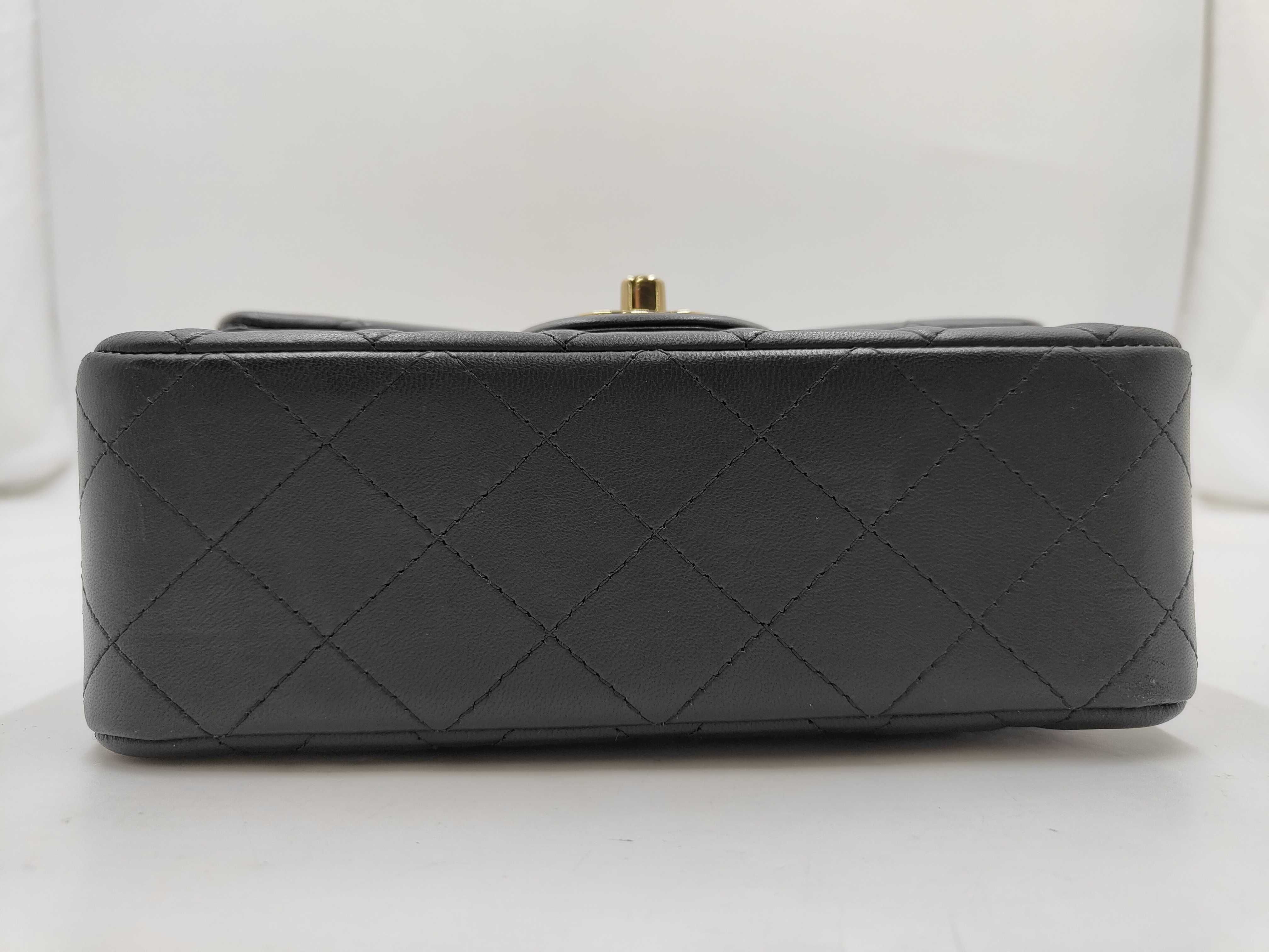 Mini Matelassé Black Shoulder Bag — view 3